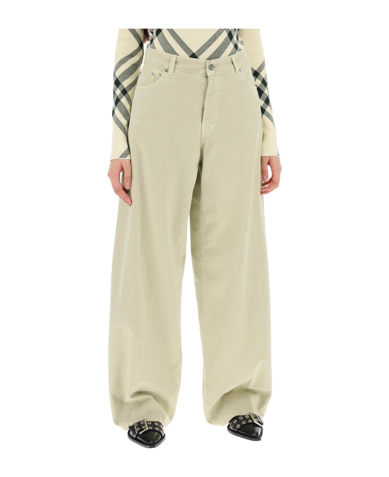 Haikure Bethany Drill Pants In Italian - PALE OLIVE (Green)