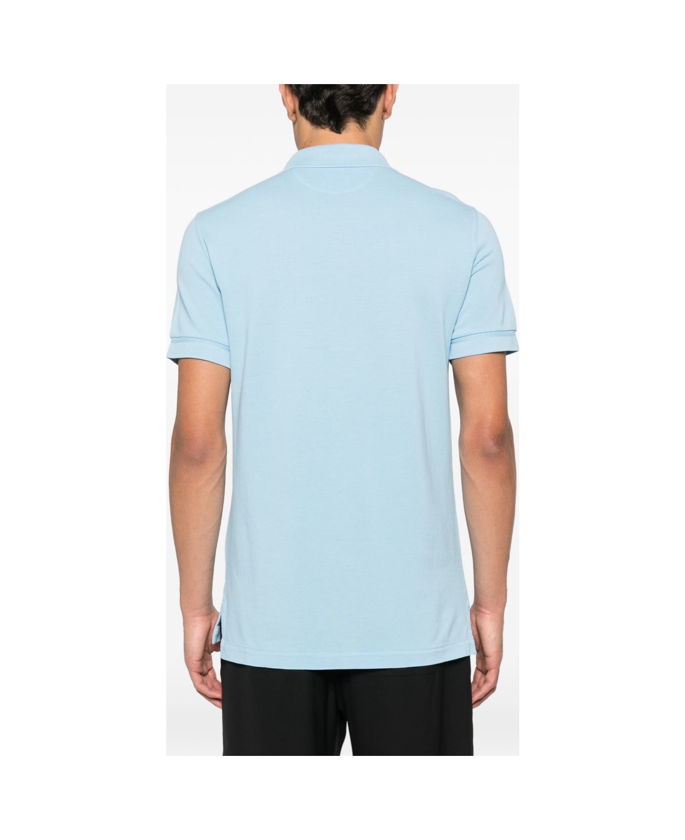 Tom Ford Cotton Blend Polo Shirt - Clear Blue
