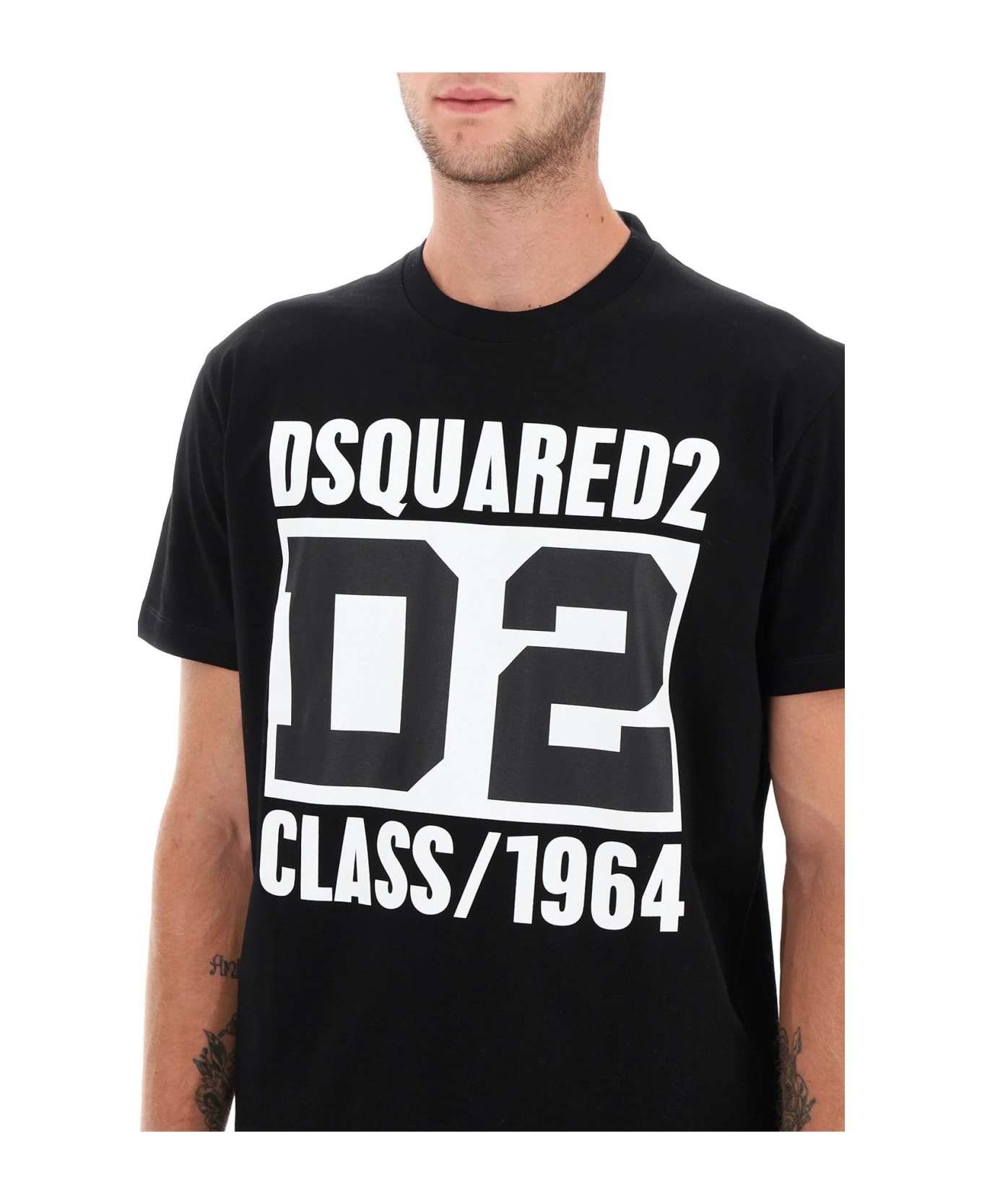 Dsquared2 Printed T-shirt - BLACK (Black) シャツ