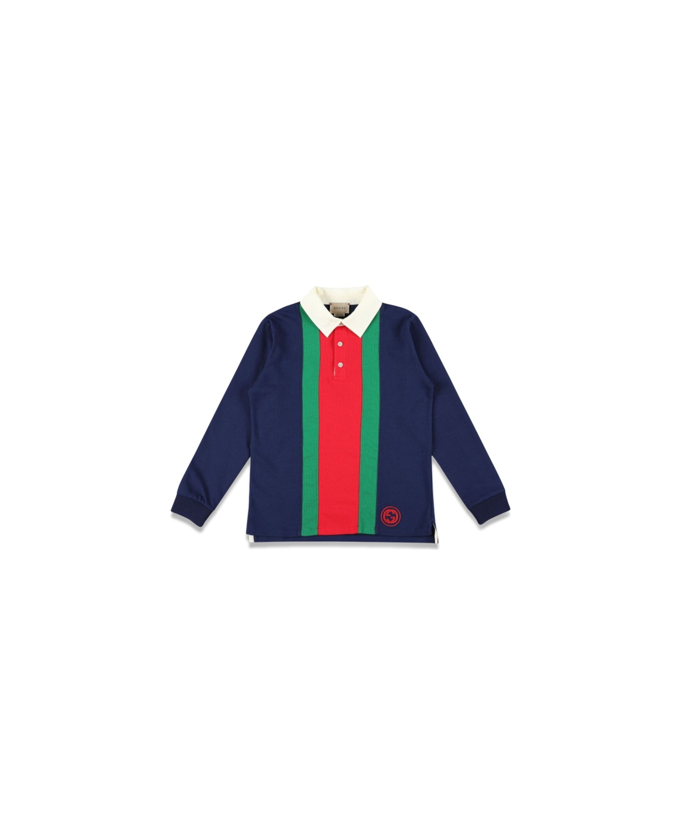 Gucci J L/s Polo/ Wintery Nt Sky/ Mc/mx - MULTICOLOUR