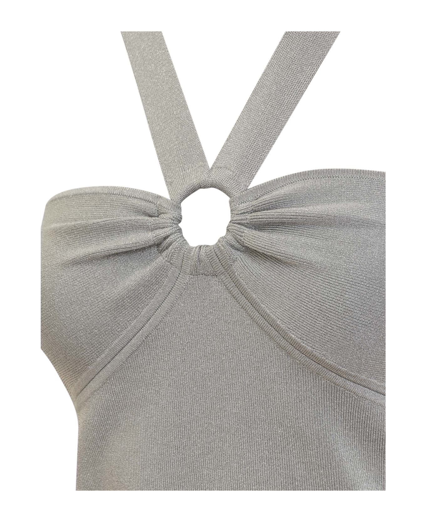 Michael Kors Collection Top With Drop Opening - Silver