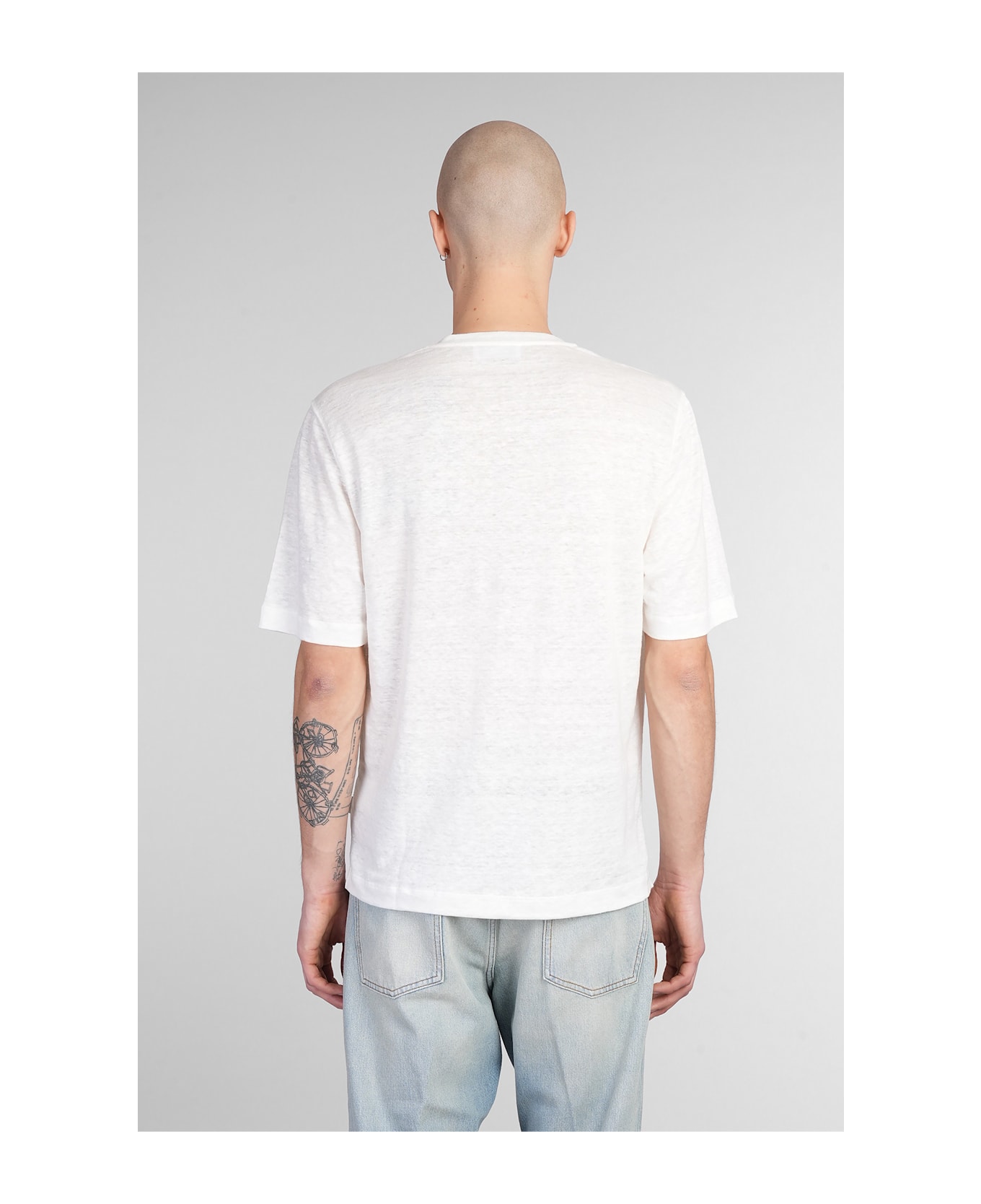 Lardini T-shirt In Beige Linen - beige
