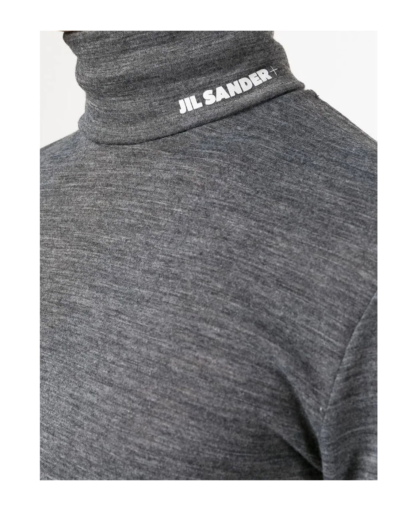Jil Sander Melange Grey Polyester Blend Sweater - Grey
