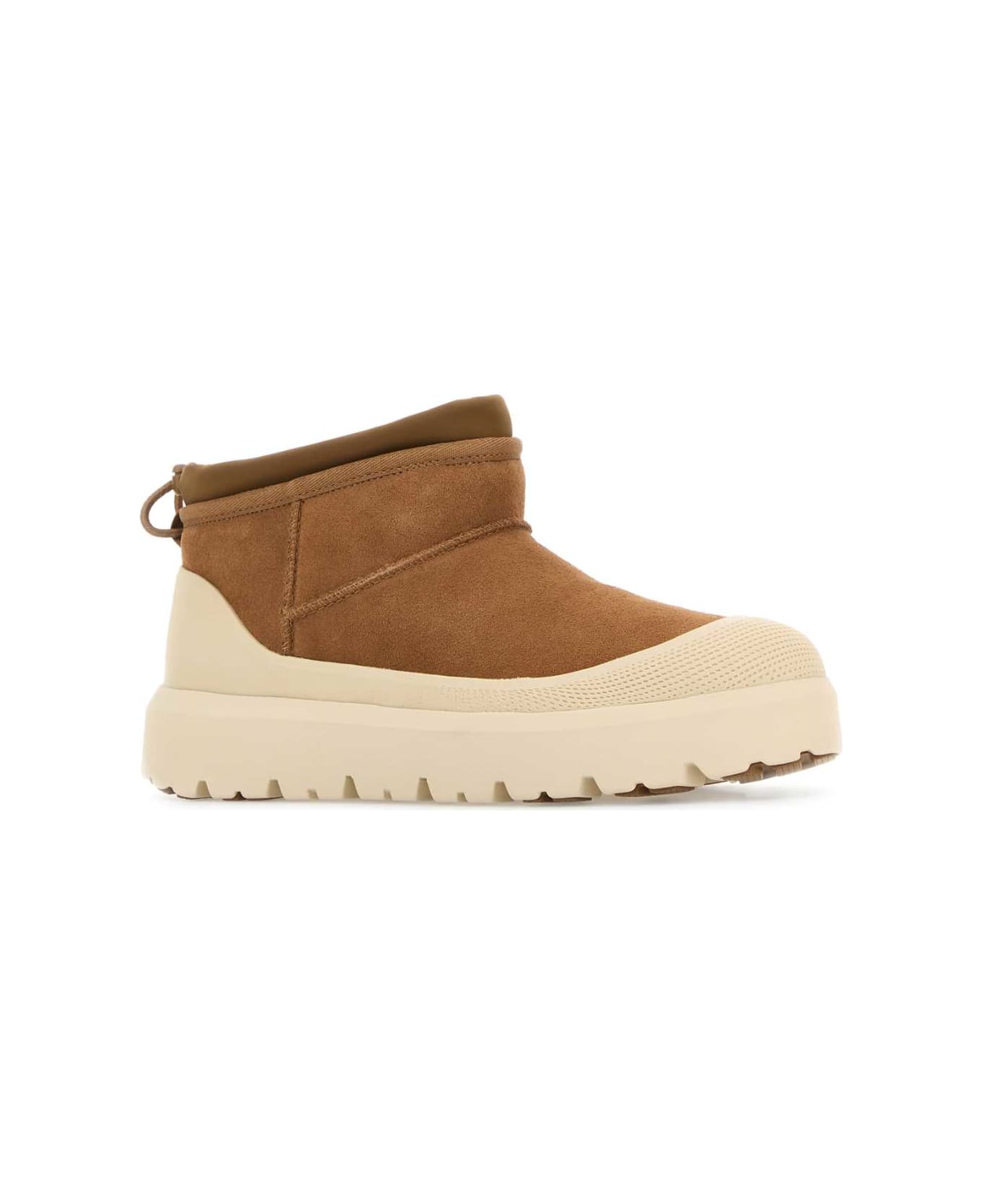 UGG Biscuit Suede Ultra Mini Weather Hybrid Ankle Boots - CHESTNUTWHITECAP