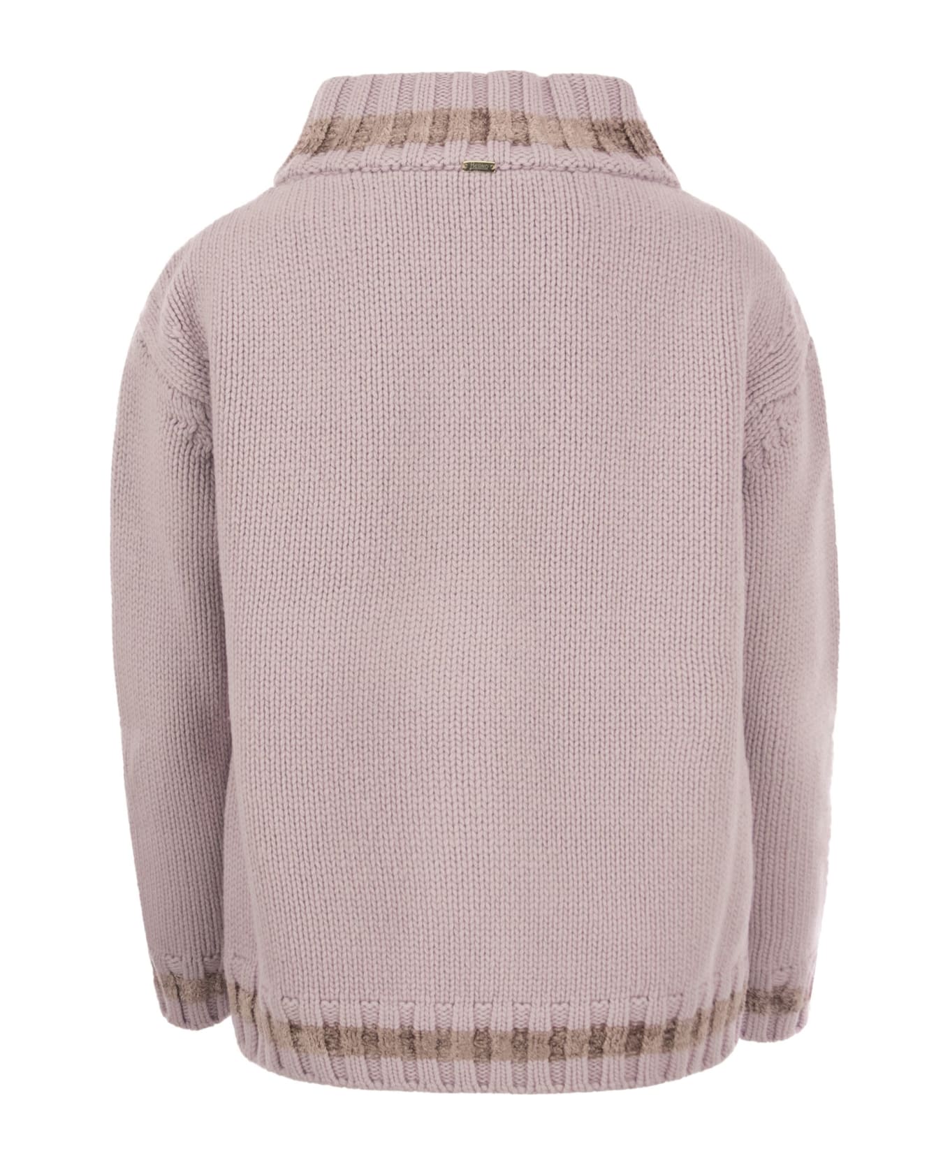 Herno Pure Wool Knit Cardigan - Pink