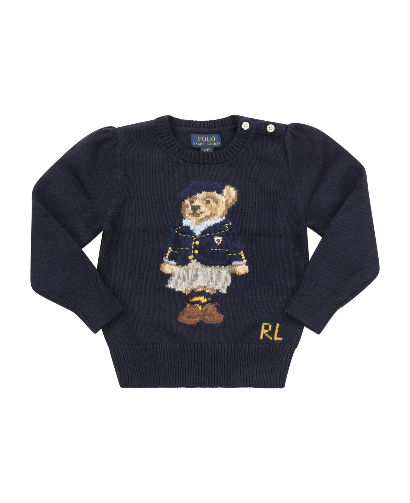 Polo Ralph Lauren Cotton-blend Jersey Polo Bear - Navy Blue ニットウェア＆スウェットシャツ