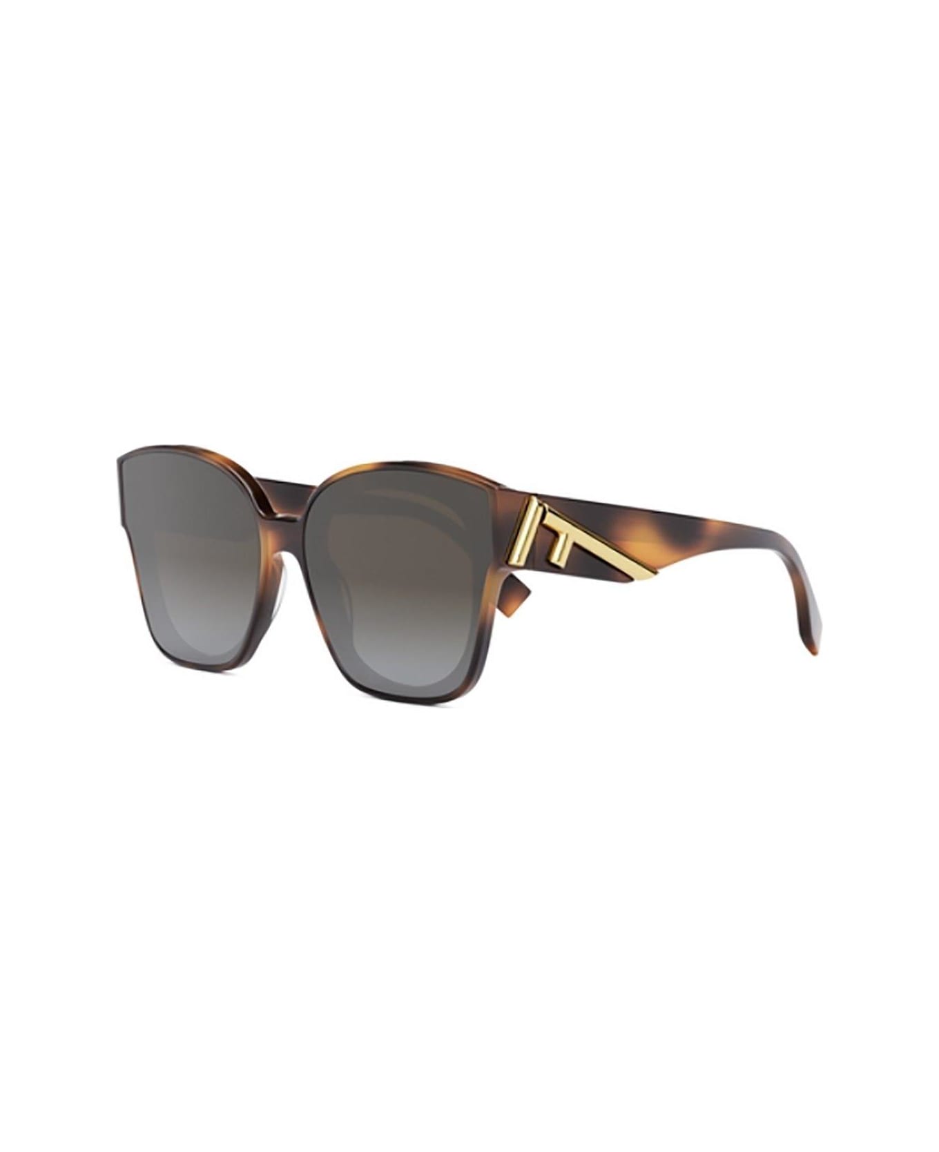 Fendi Square Frame Sunglasses - 53B - Black