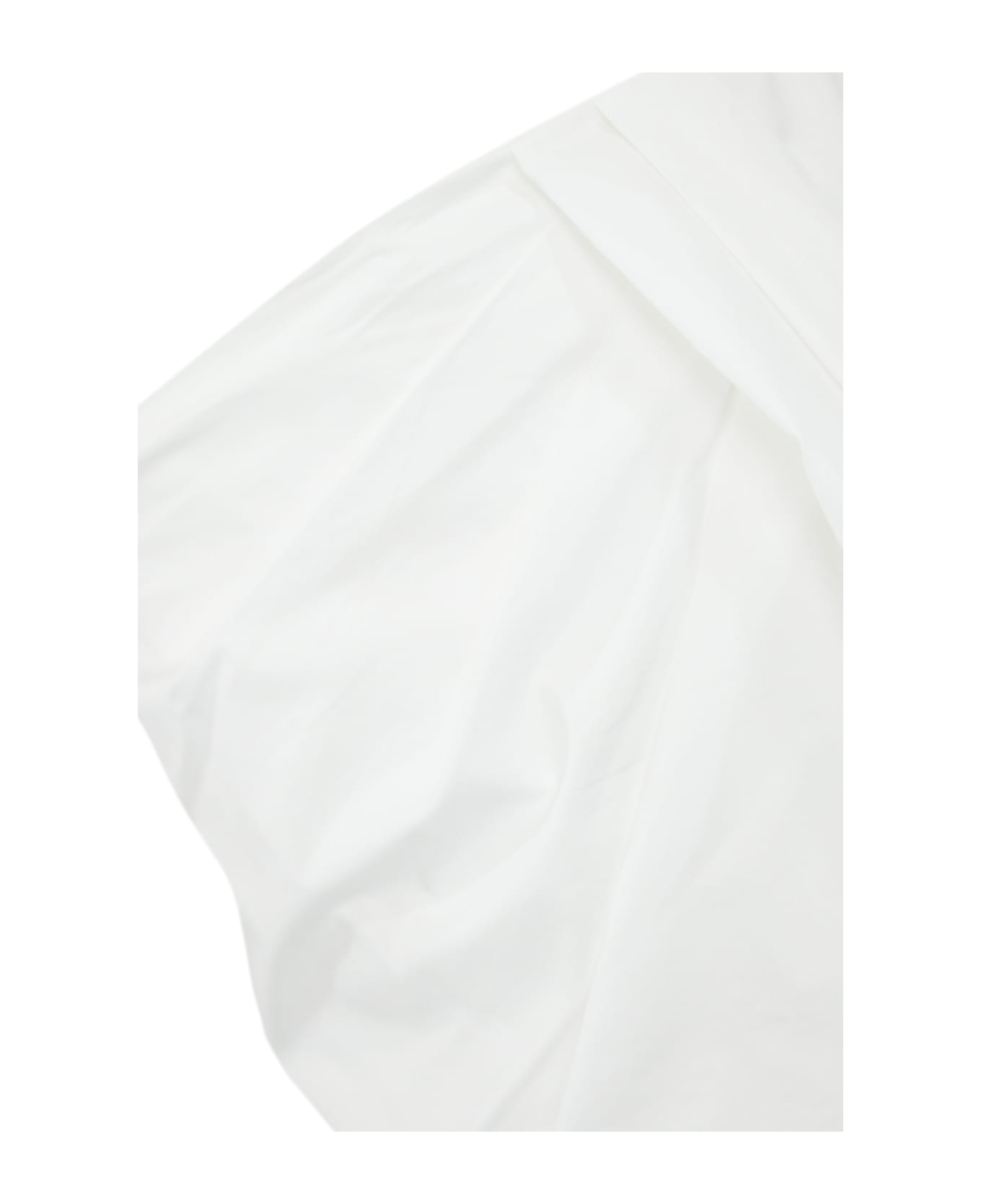 TwinSet Asymmetric Poplin Skirt - BIANCO OTTICO