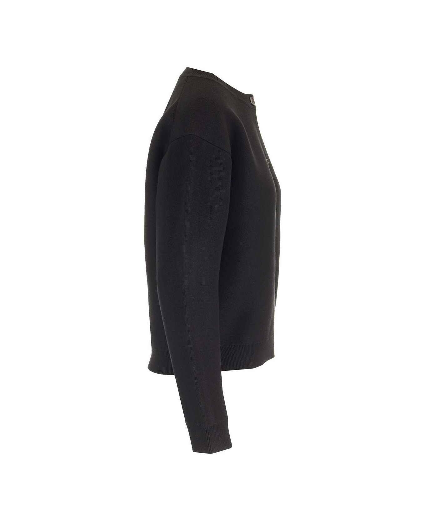 Theory Stretch Cotton Cardigan - Black