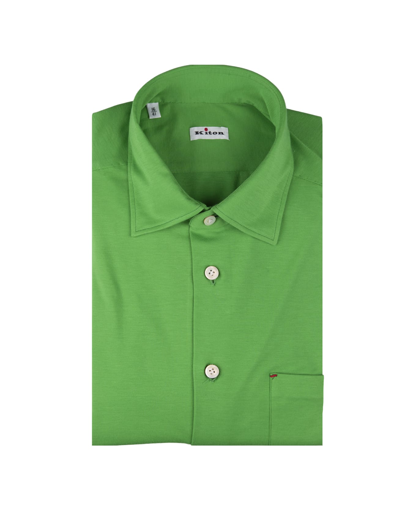 Kiton Green Nerano Shirt - Green シャツ
