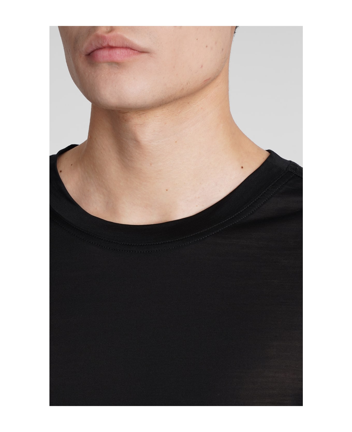 Lemaire T-shirt In Black Silk - black シャツ