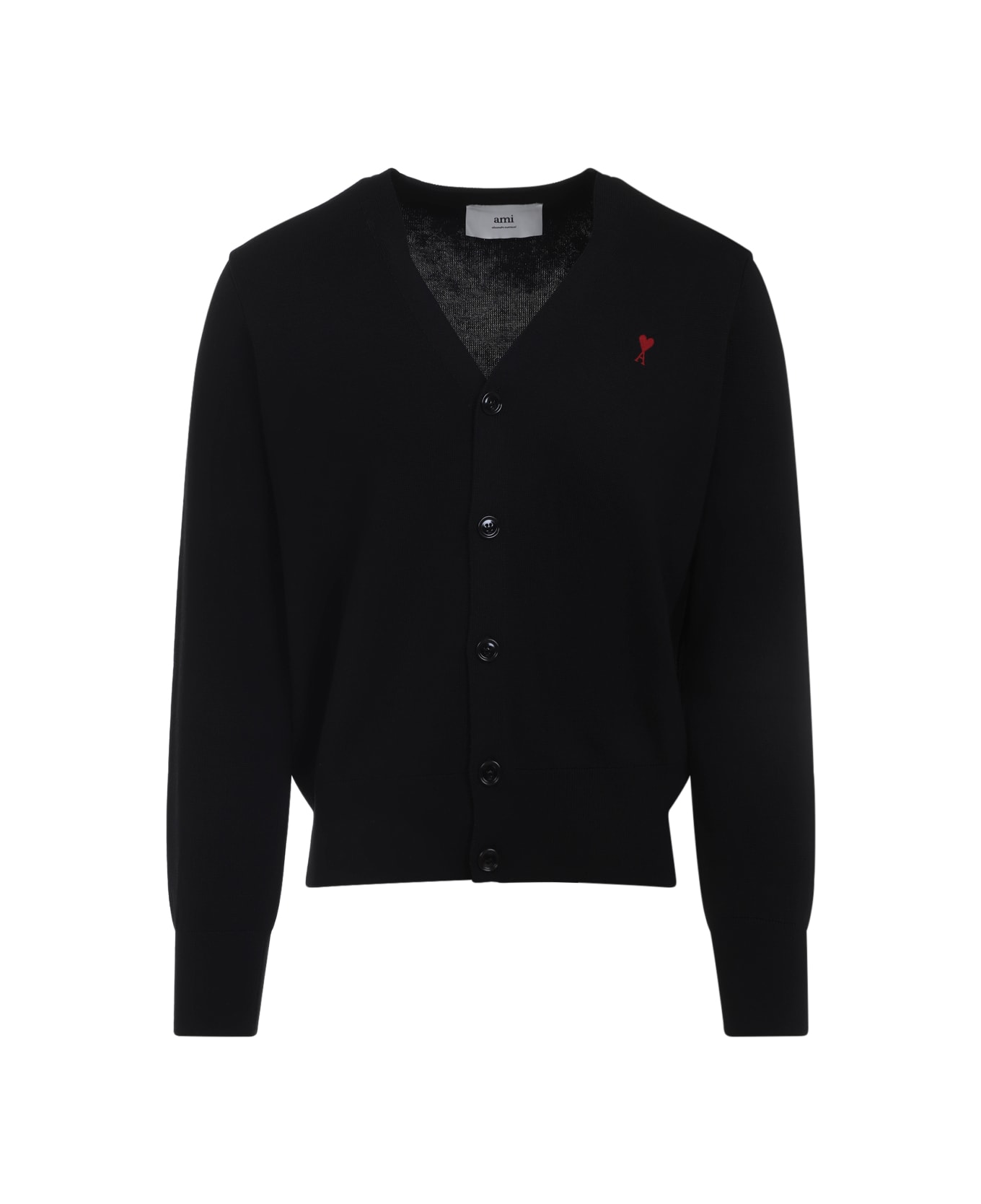 Ami Alexandre Mattiussi Adc Cardigan - Black Red