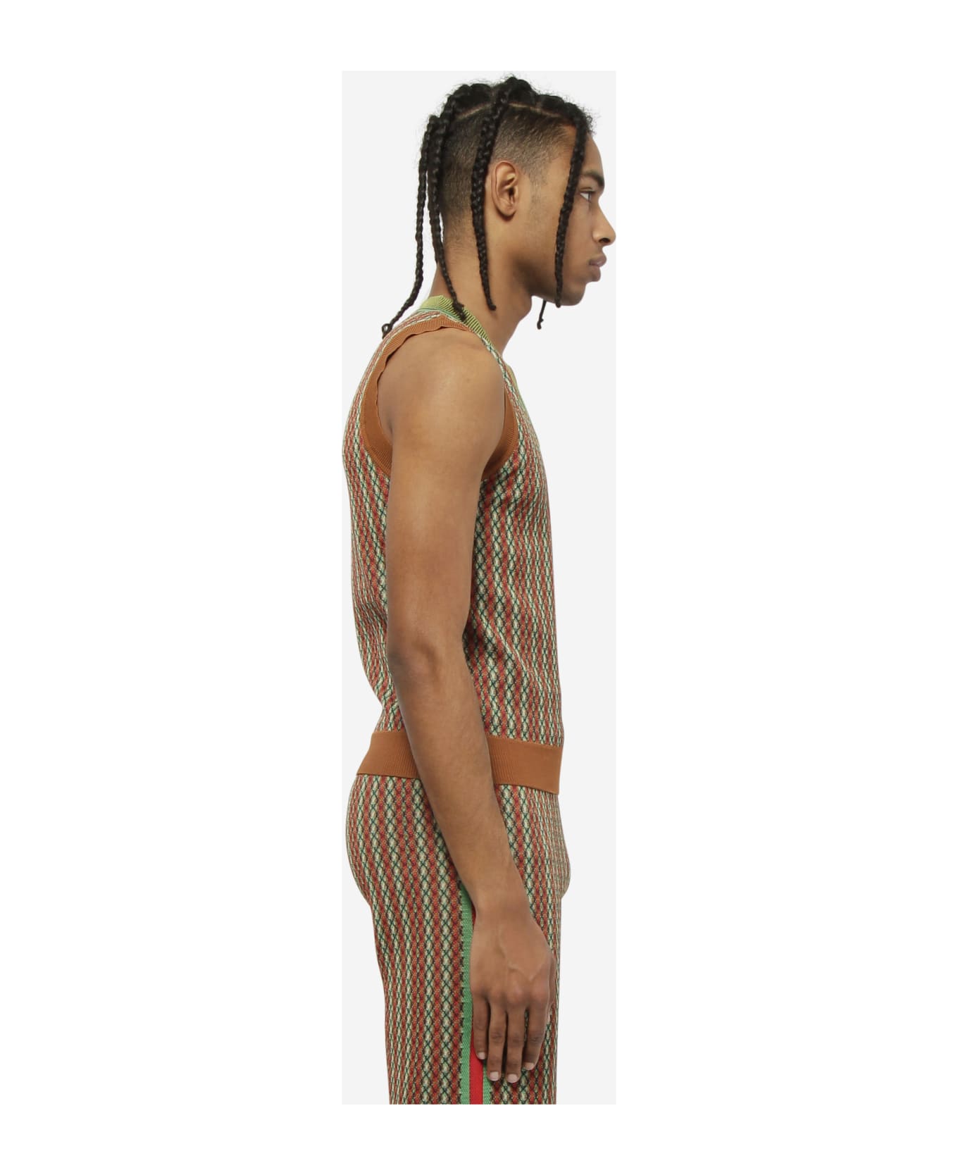 トップス WALES BONNER 24SS Orchestre Jacquard Top Orchestre Jacquard Top in Green/Brown – SVRN