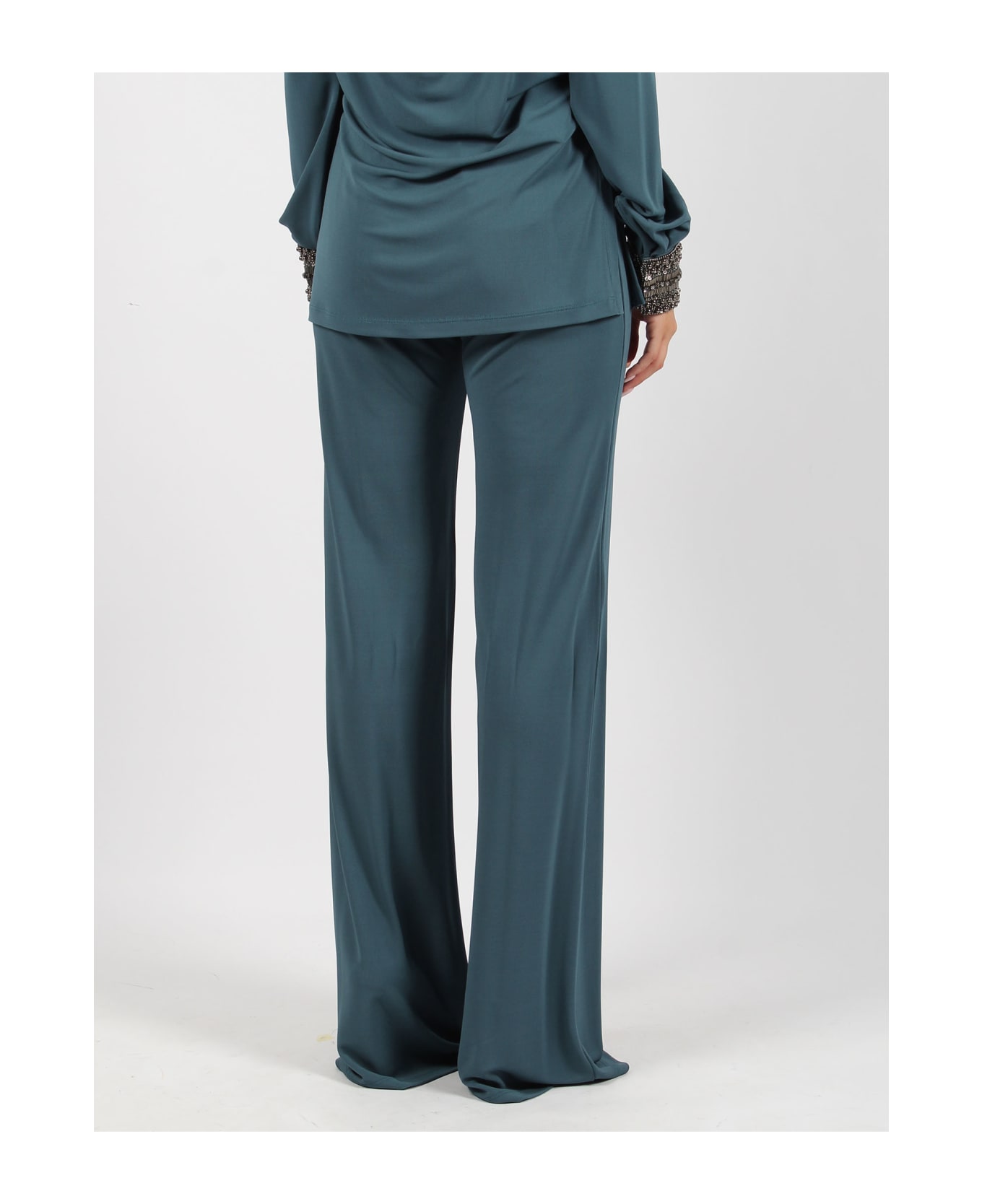 Alberta Ferretti Jersey Trousers - Blue