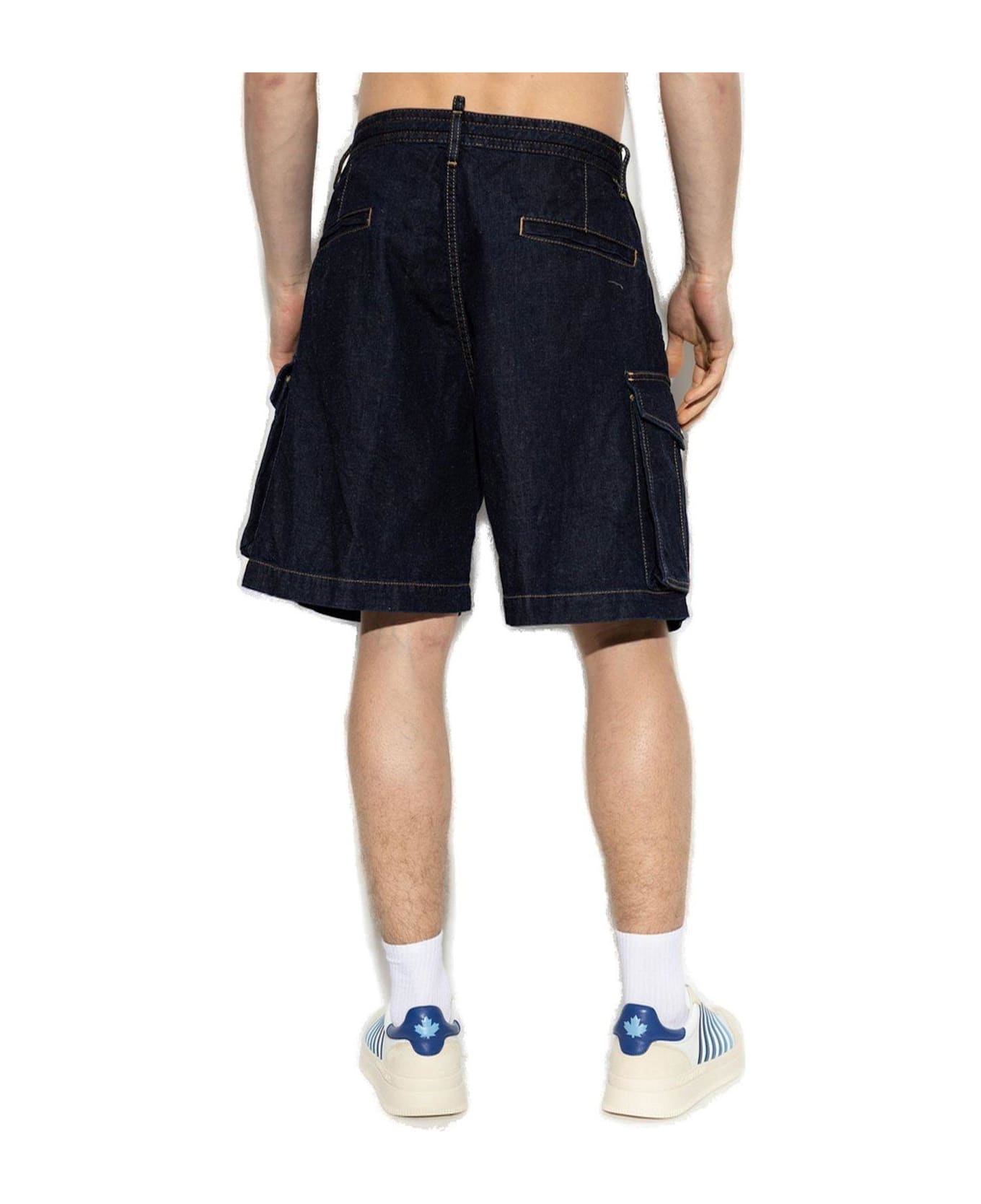 Dsquared2 Summer Lovers Denim Cargo Shorts - BLUE