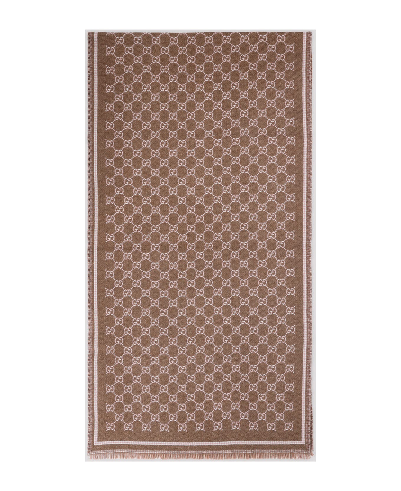Gucci Gg Scarf - Brown Pink