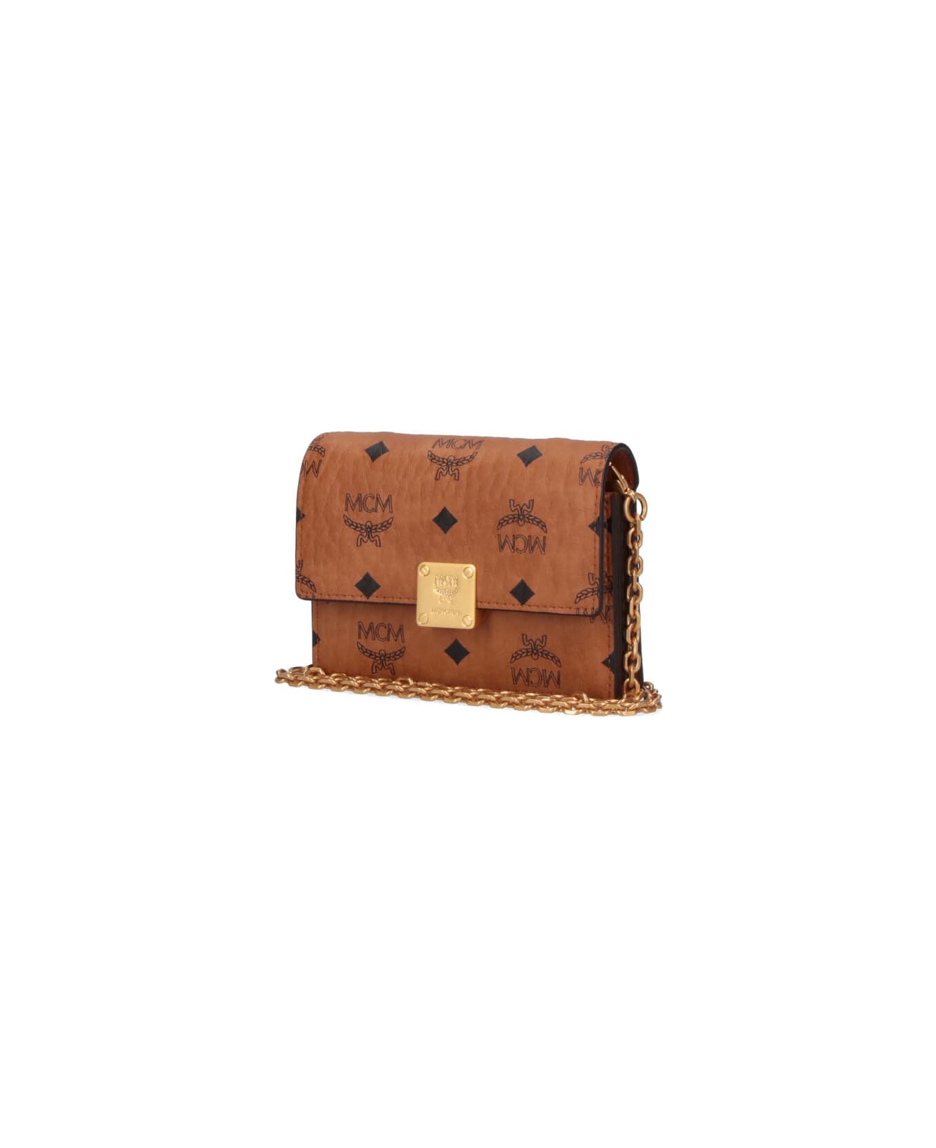 MCM 
aren
 Chain Wallet - Brown