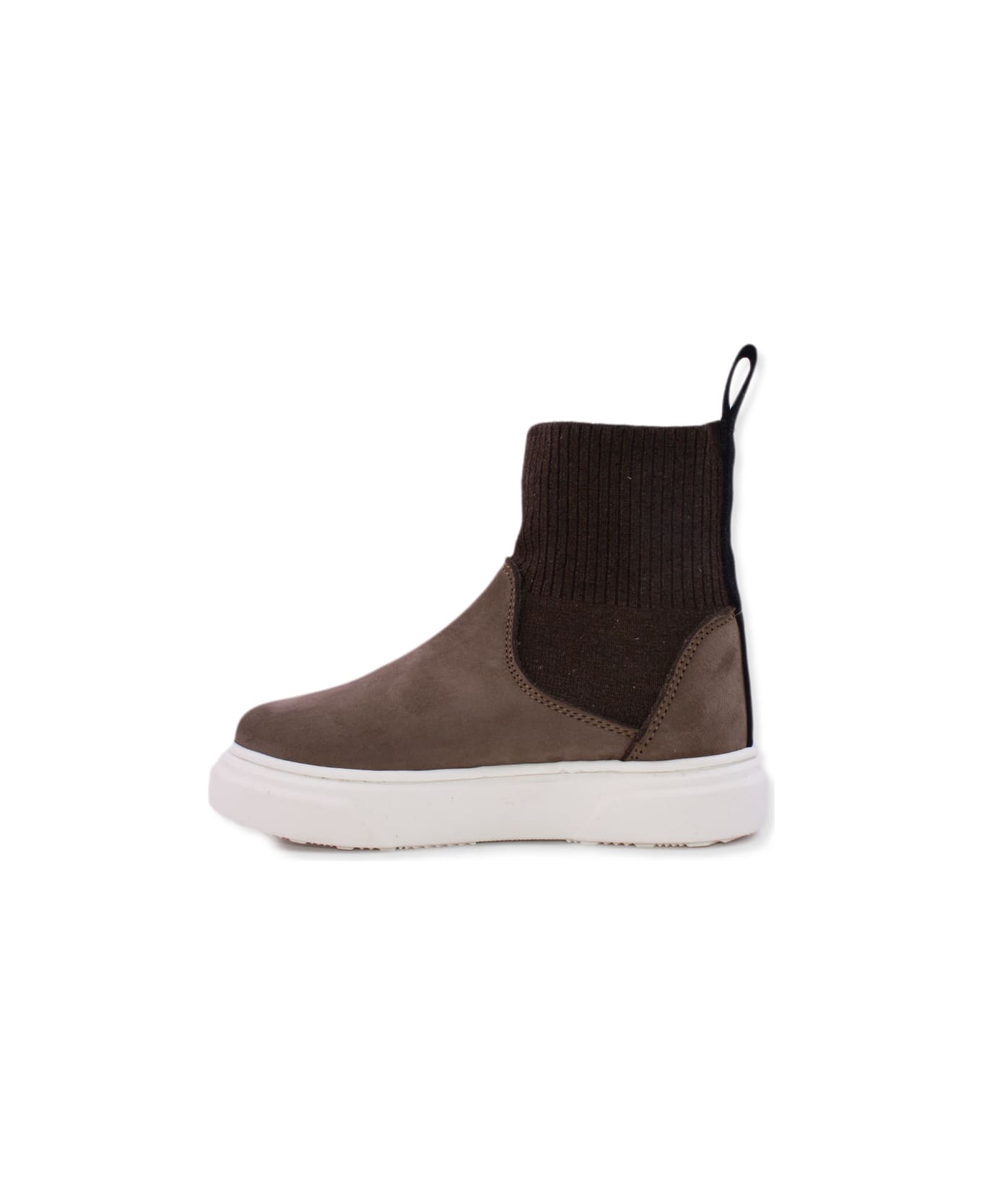 Andrea Montelpare Ankle Boot In Suede Leather - Brown