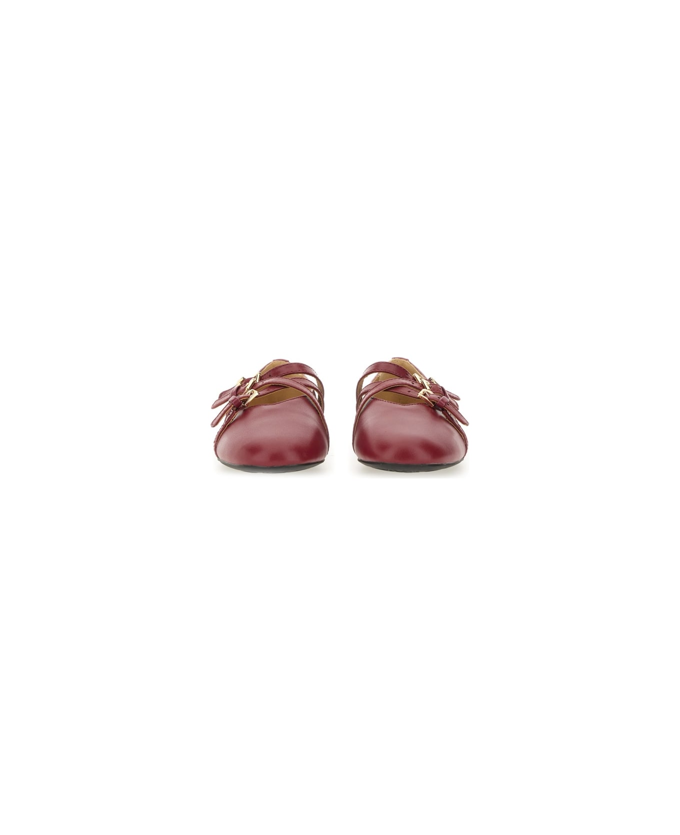 Michael Kors "indy Flex" Leather Ballerina - BORDEAUX