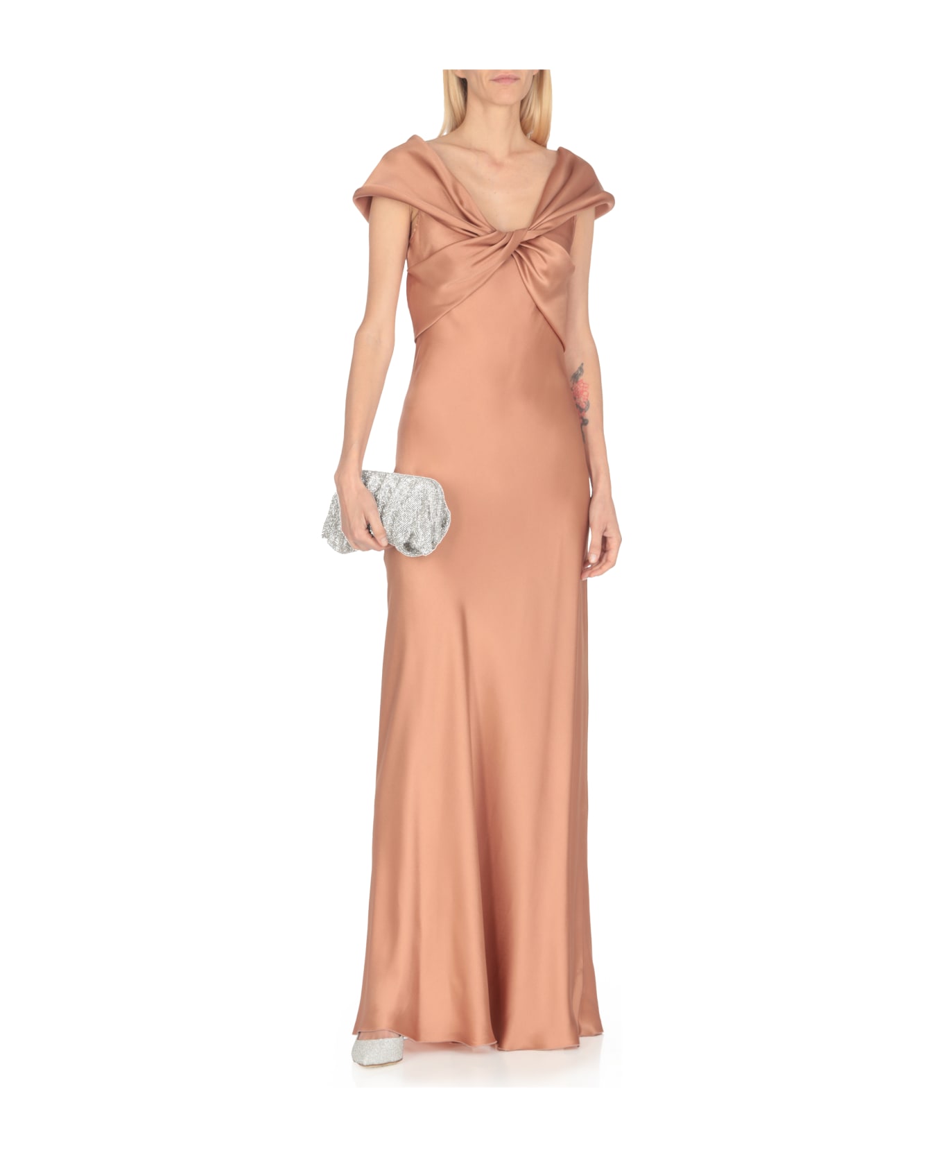 Alberta Ferretti Silk Blend Dress - Pink ワンピース＆ドレス