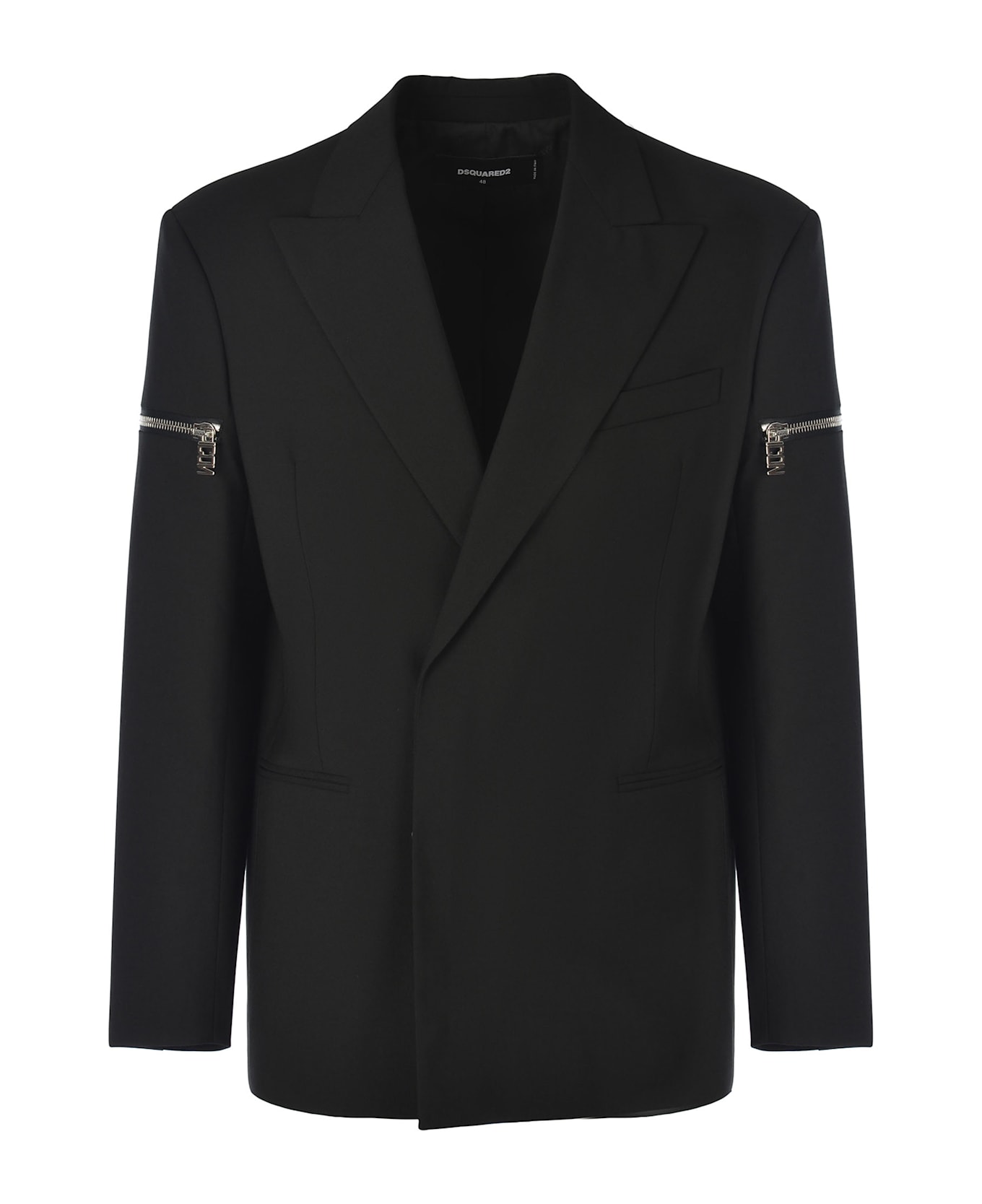 Dsquared2 Double-breasted Blazer Dsquared2 "icon" Made Of Fresh Wool - Black