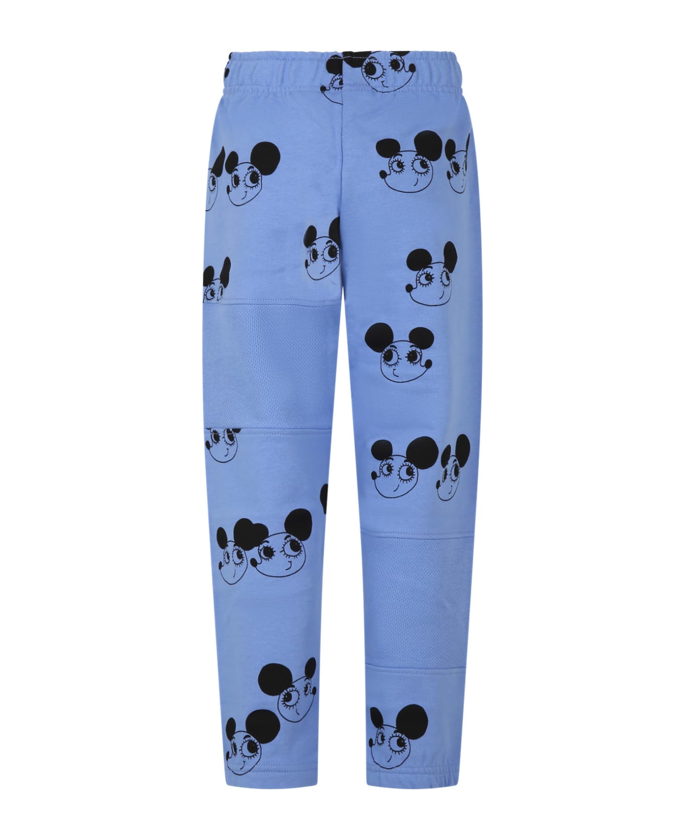 Mini Rodini Light Blue Trousers For Boy With Mice - Light Blue ボトムス