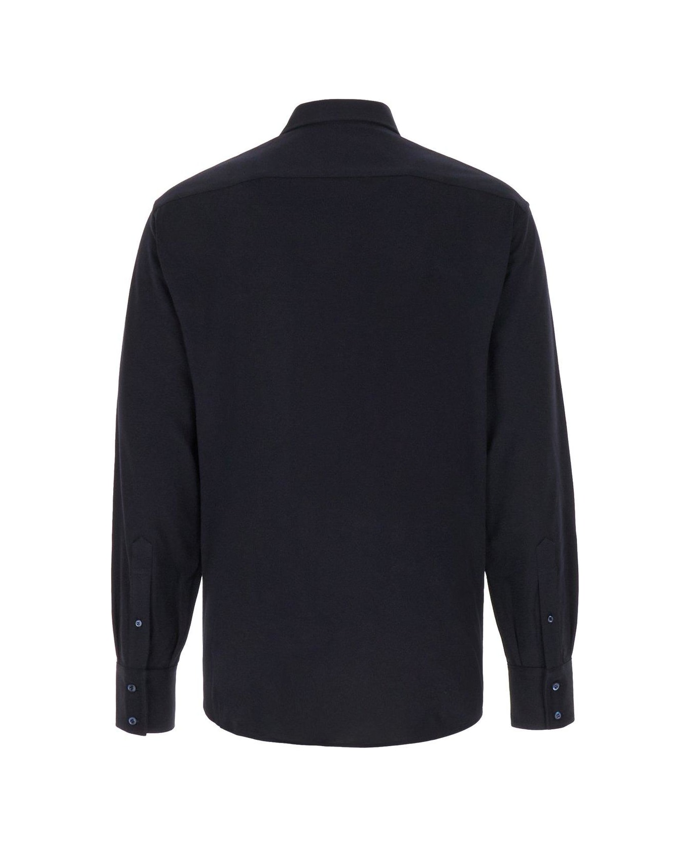 Brunello Cucinelli Spread-collared Buttoned Shirt - Blue シャツ