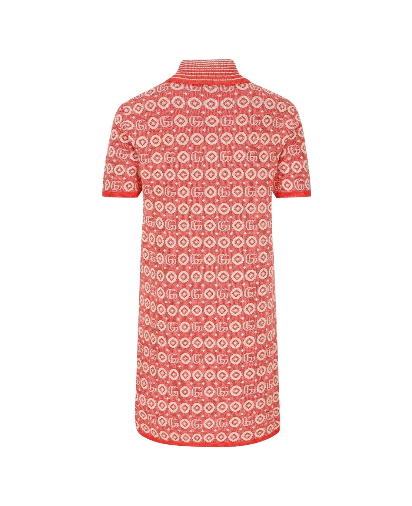Gucci Monogram Short-sleeved Dress - Red ワンピース＆ドレス