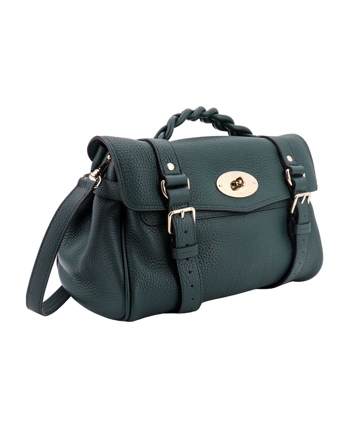 Mulberry Woman
s Alexa Heavy Green Leather Handbag - Green