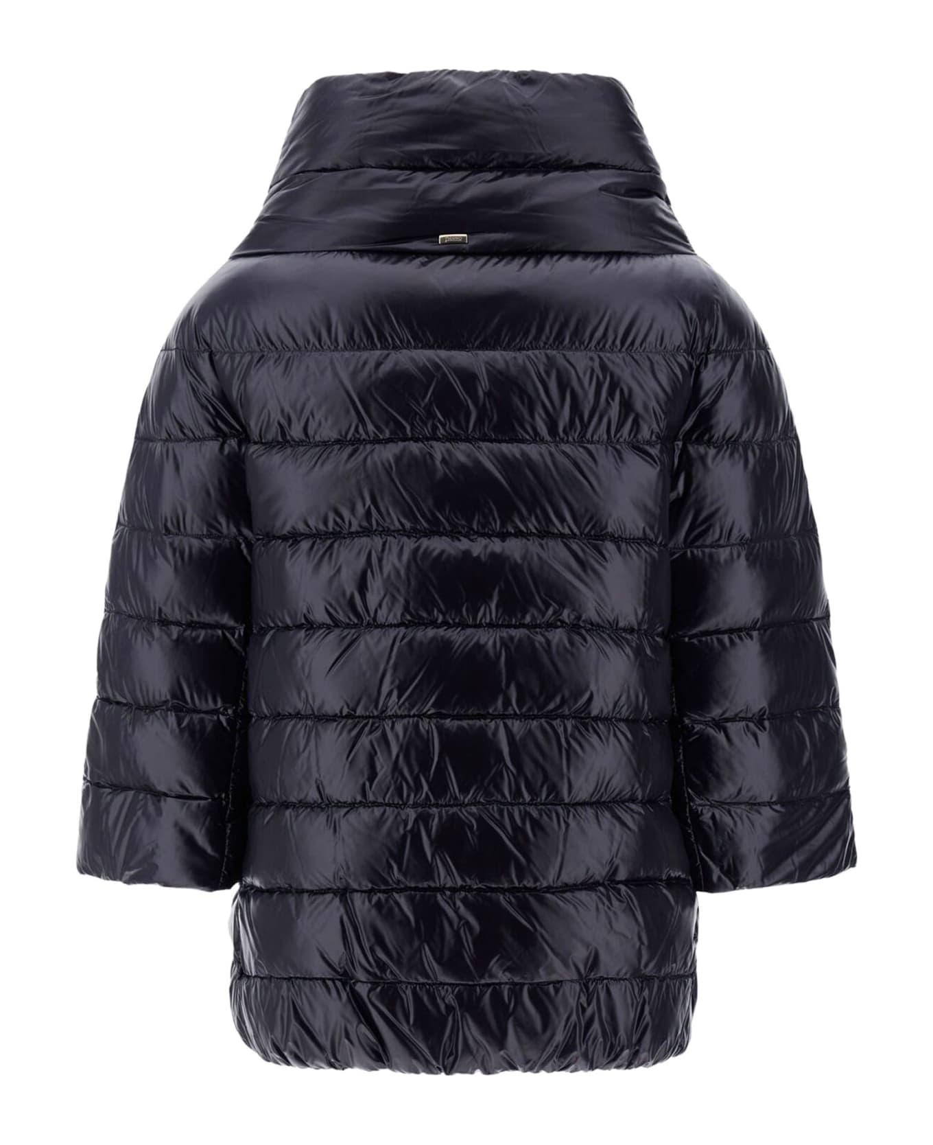 Herno Black Nylon Aminta Cape - Black