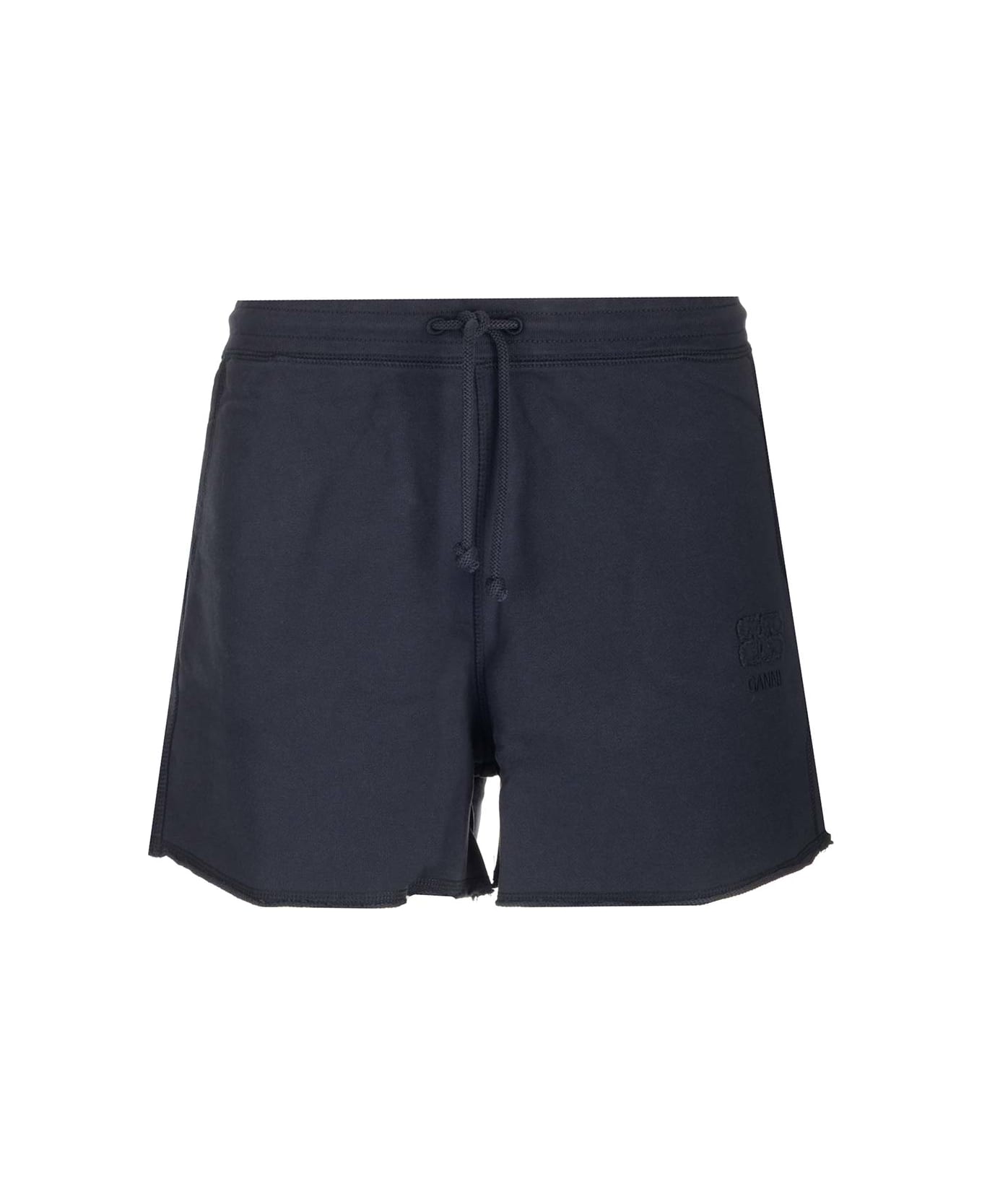 Ganni Lightweight Fleece Shorts - Blu ボトムス