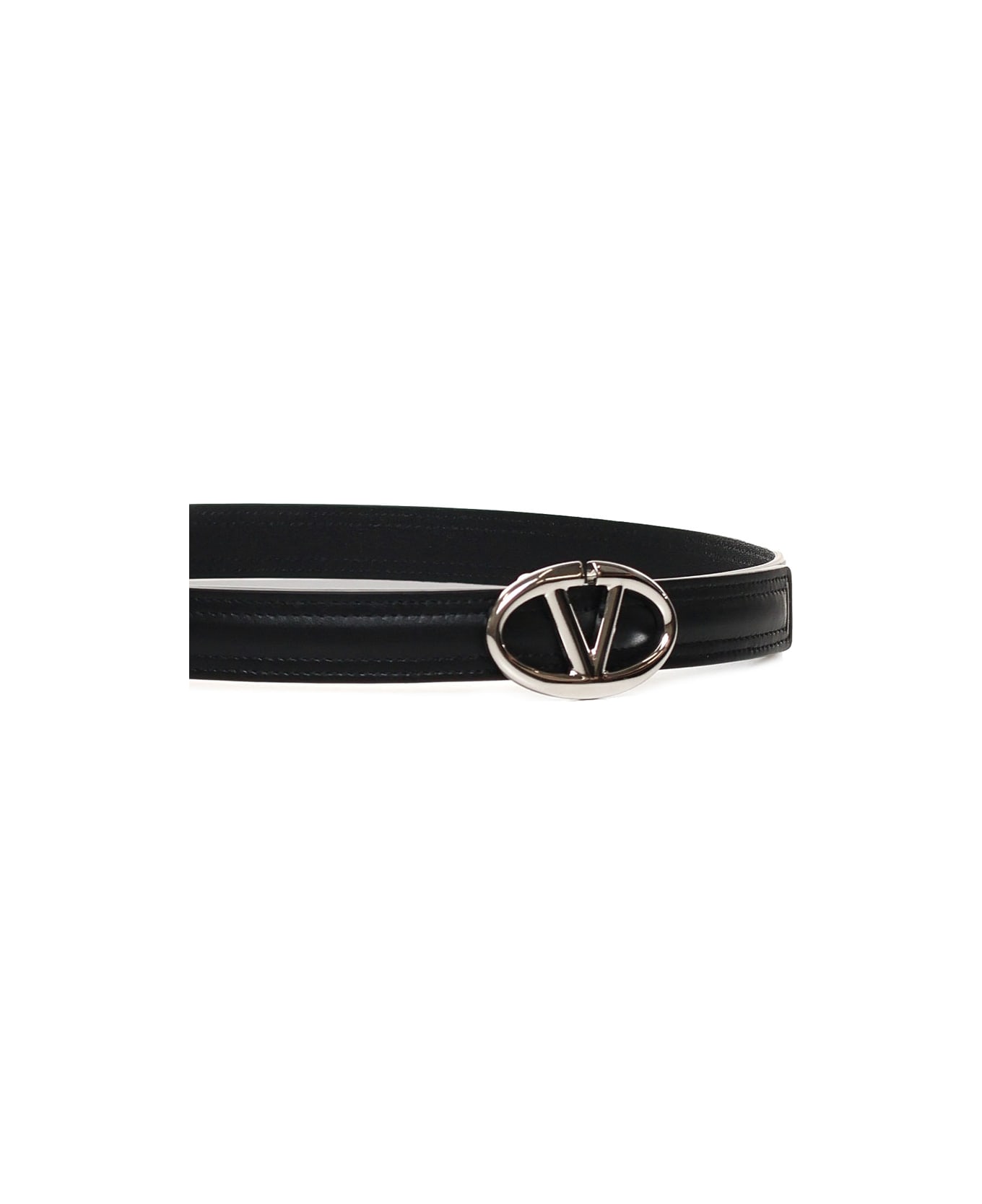 Valentino Garavani Black Leather Belt - NERO