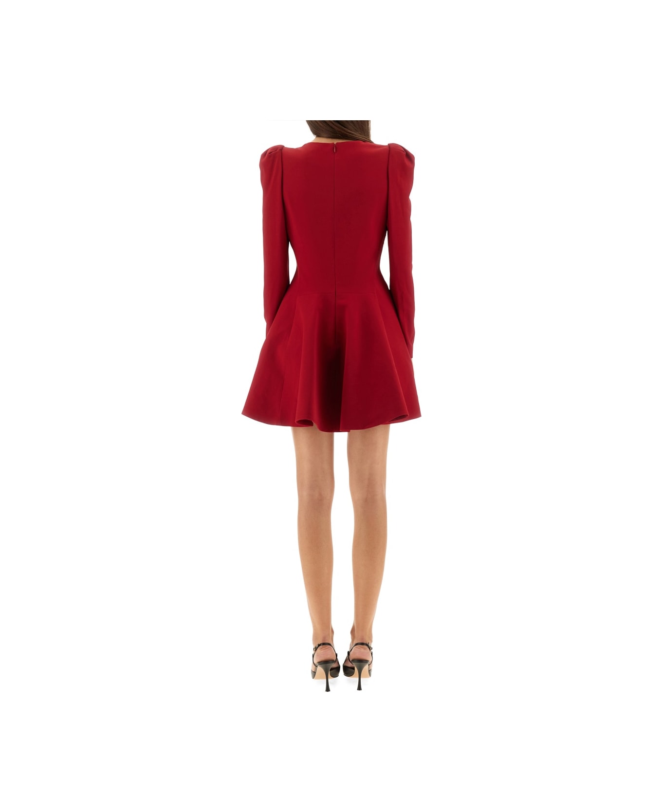 Alexander McQueen Flared Minidress - RED