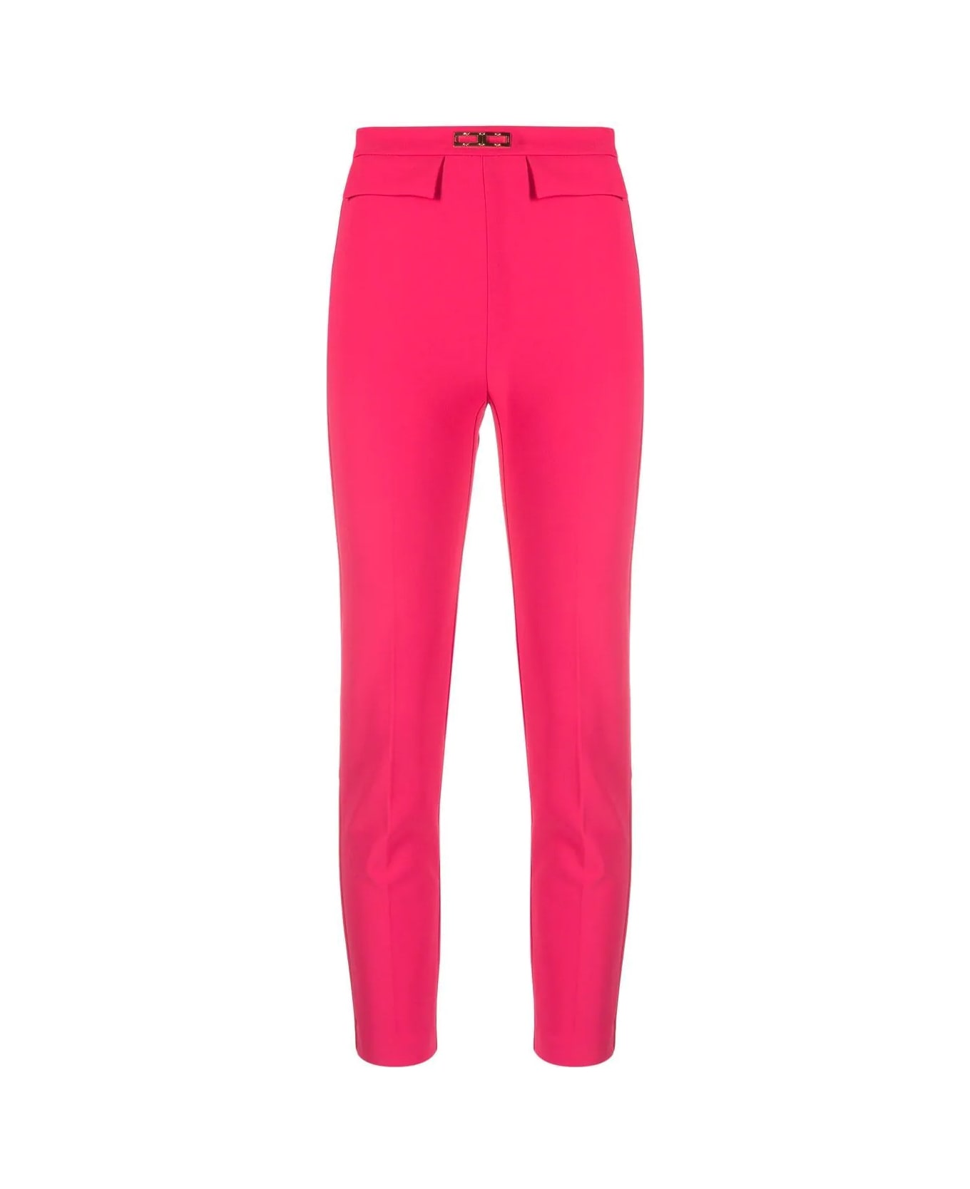 Elisabetta Franchi Cigarette Trousers With Front Pockets - Fuxia