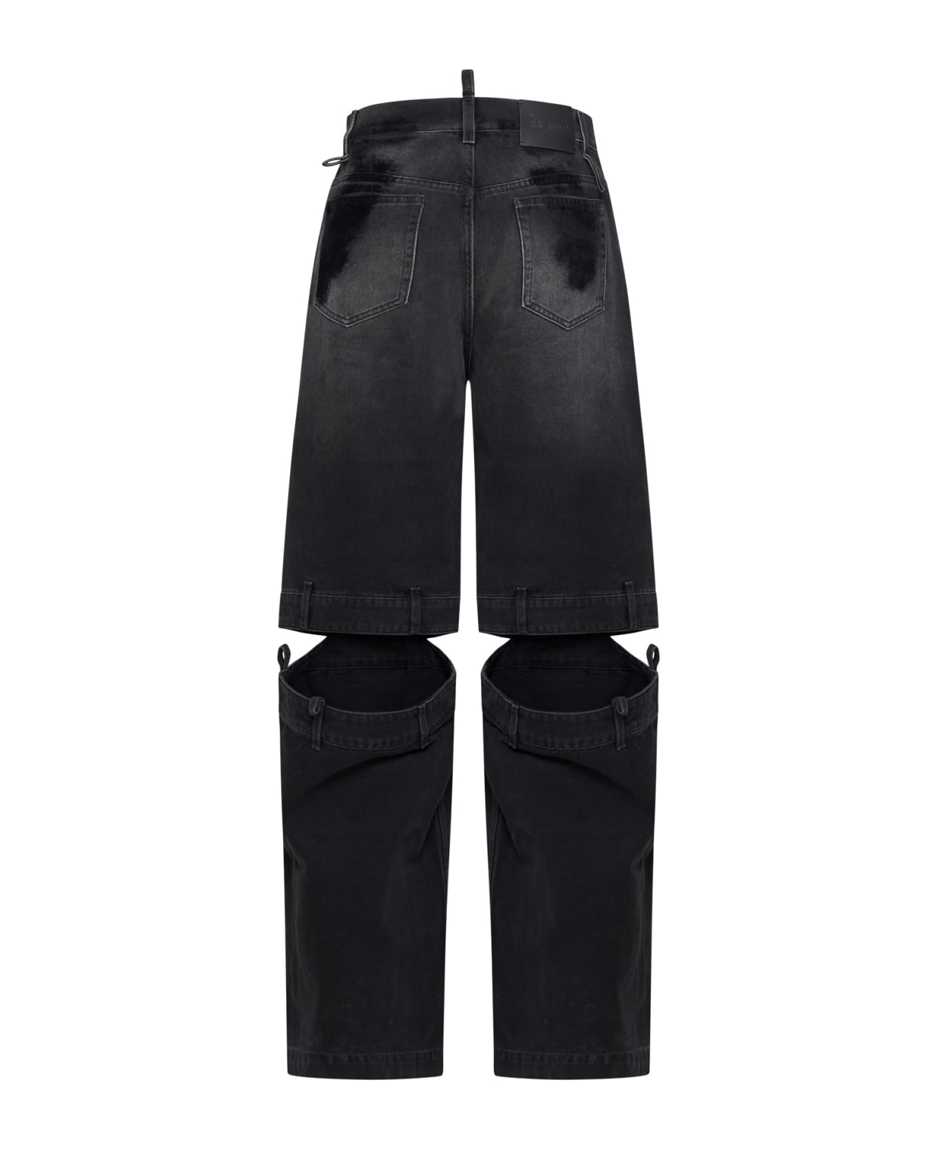 The Attico Lunghi Cut-out Jeans - Black