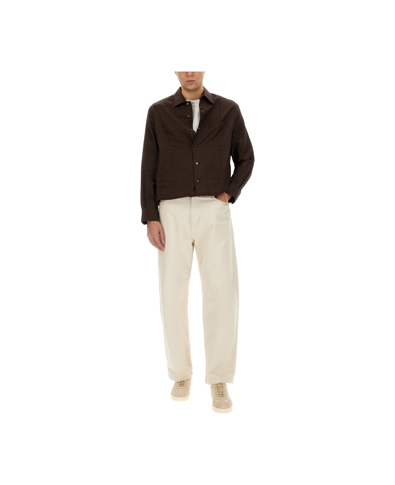 Brunello Cucinelli Cotton Shirt - BROWN