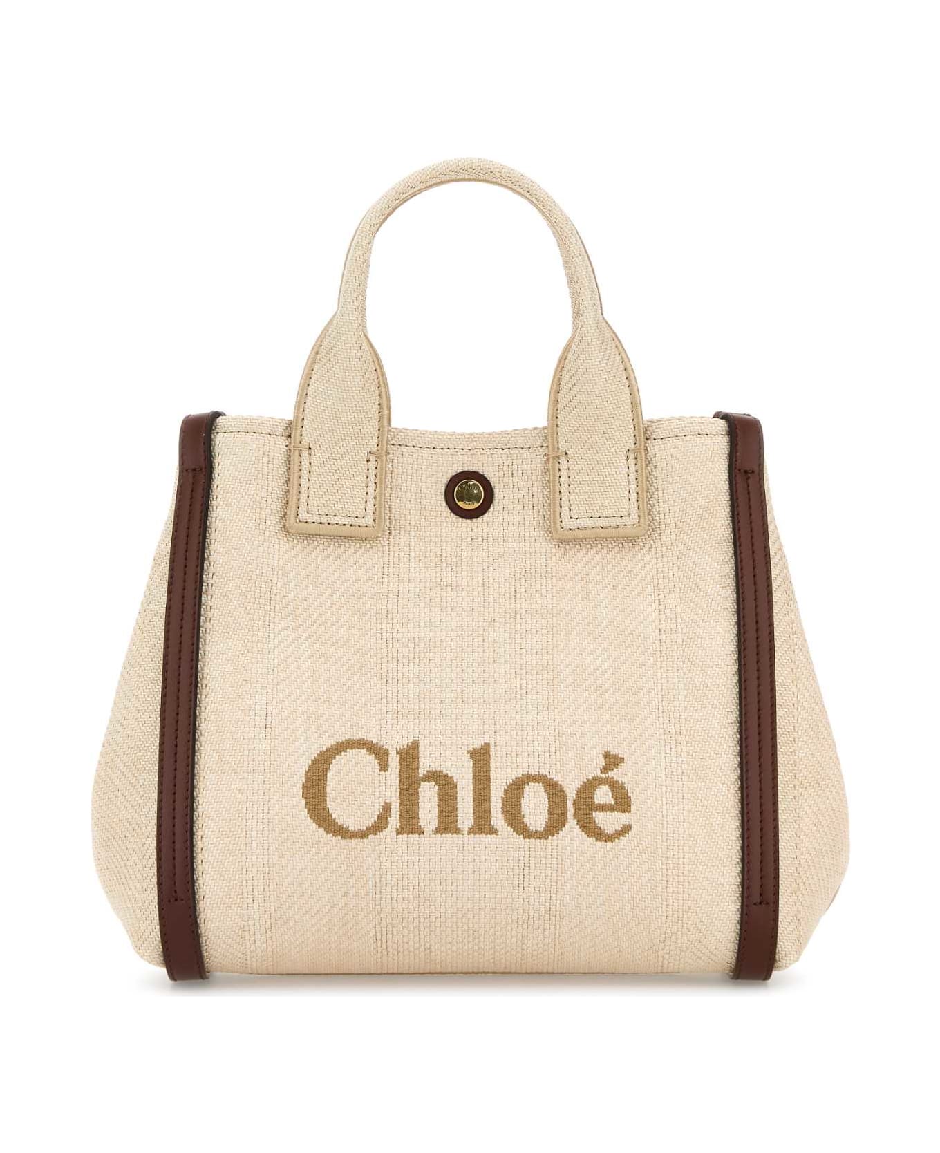 Chloé Sand Canvas Small Carry Handbag - HOTSAND