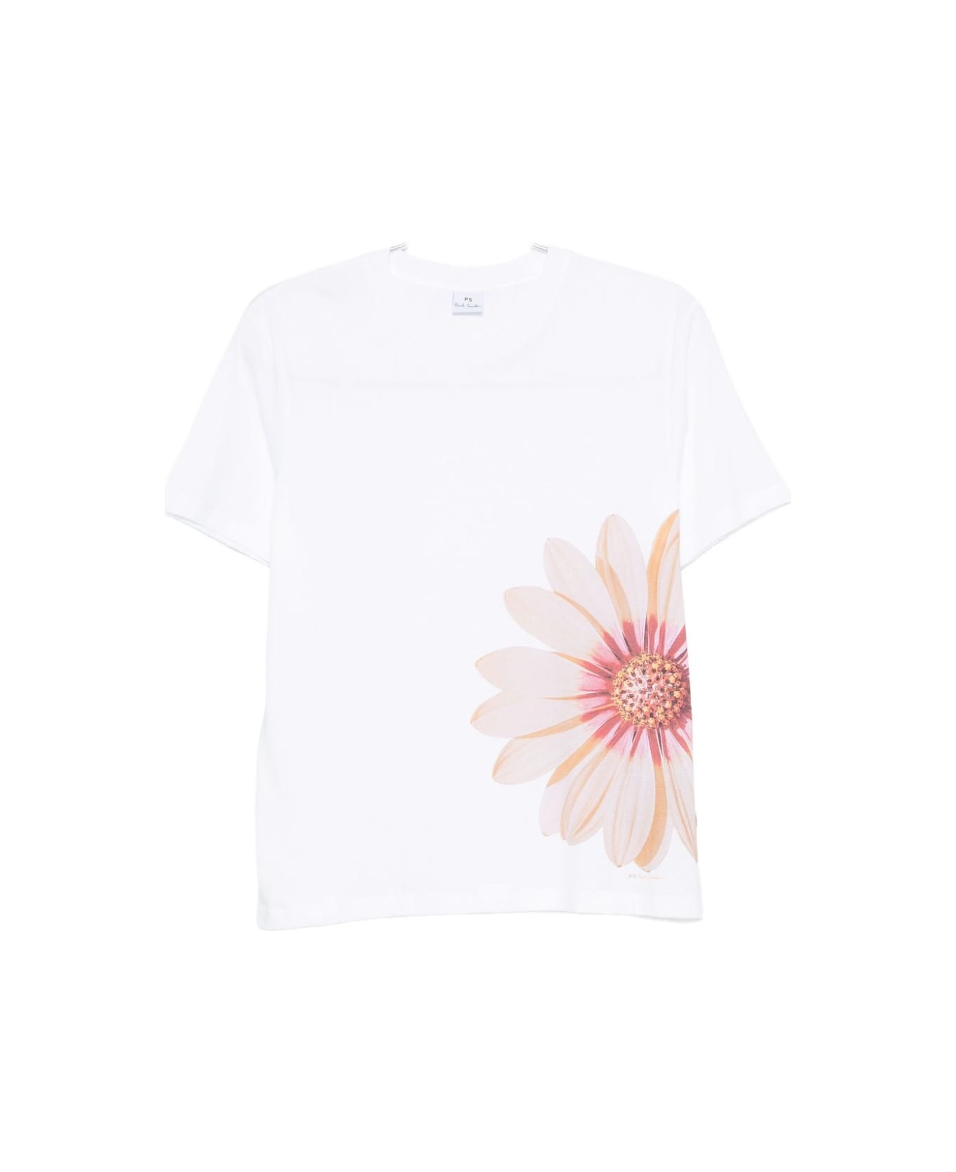 PS by Paul Smith Zinnia Print Cotton T-shirt - White