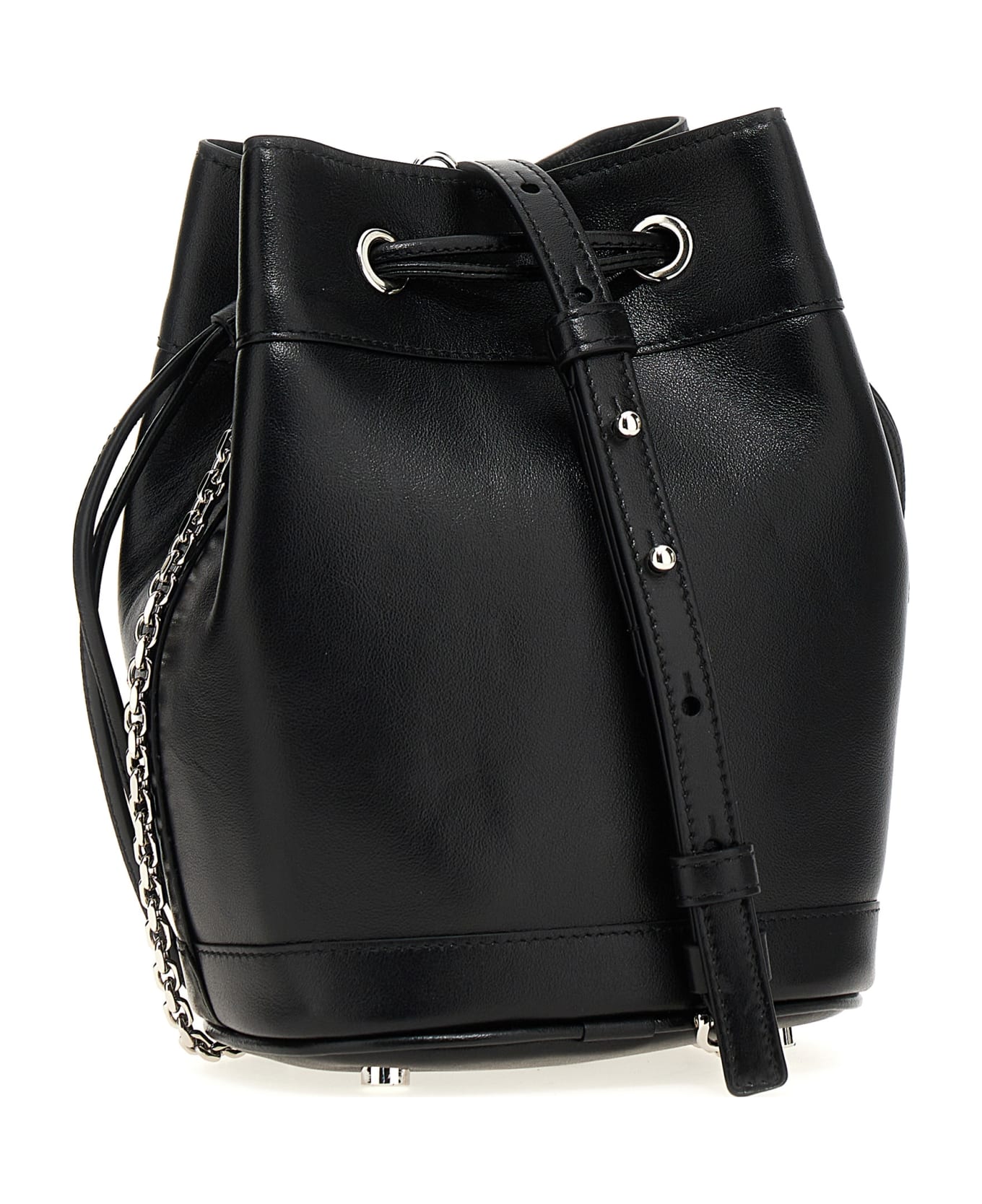 Roger Vivier Très Vivier Leather Bucket Bag - Black