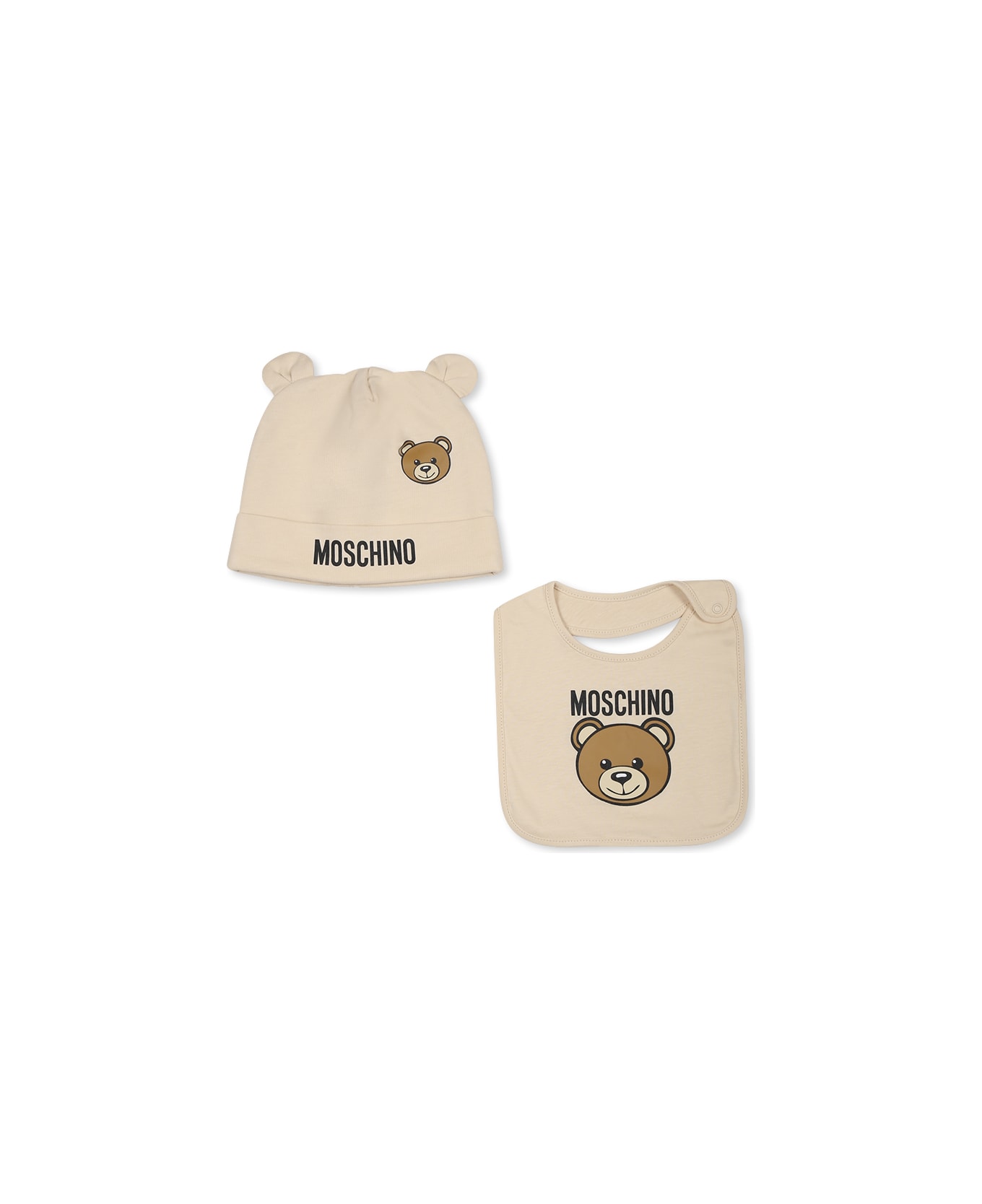 Moschino Beige Accessory Set For Babykids With Teddy Bear - Beige