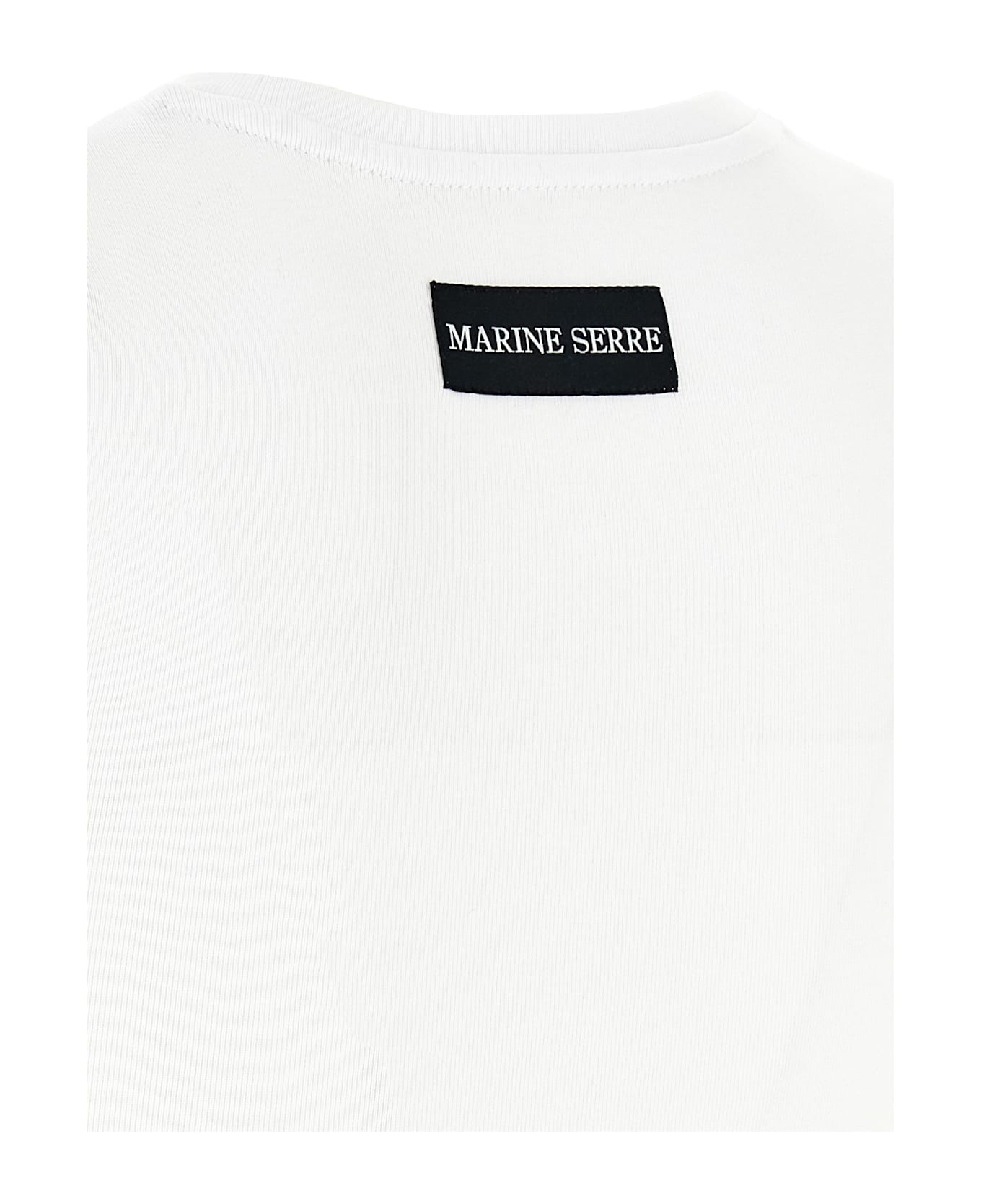 Marine Serre 
moon Logo
 T-shirt - White/Black