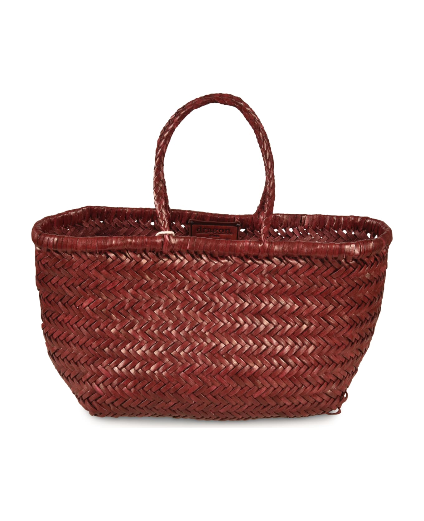 Dragon Diffusion Bamboo Triple Jump Basket Tote - Bordeaux