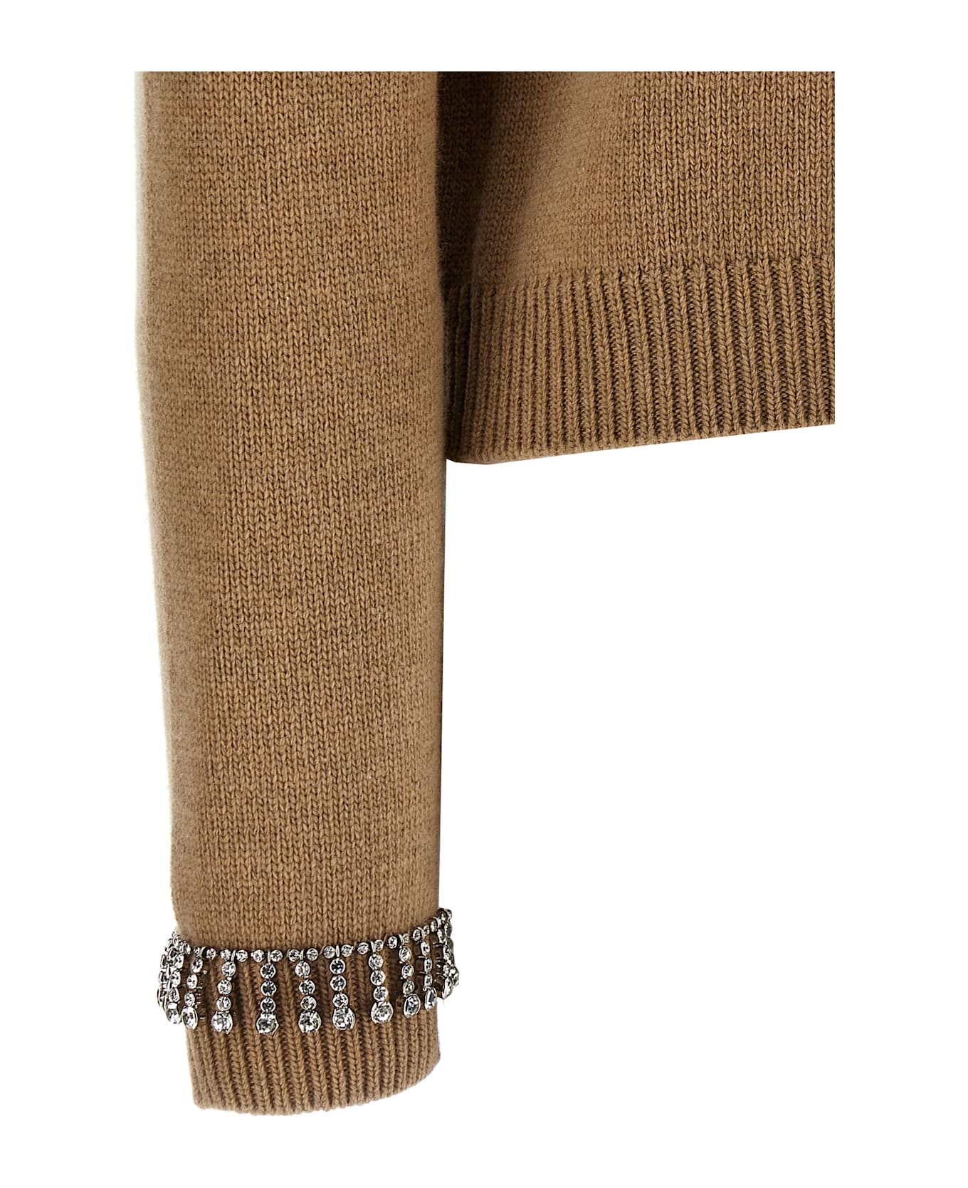 Gucci Jewel Cuffs Cardigan - Beige