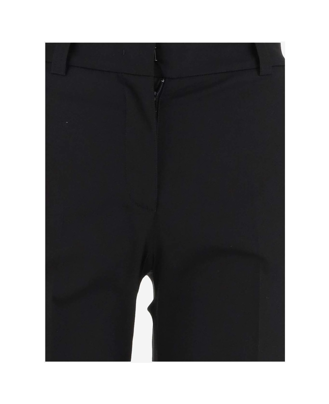 QL2 Stretch Cotton Flared Pants - Black