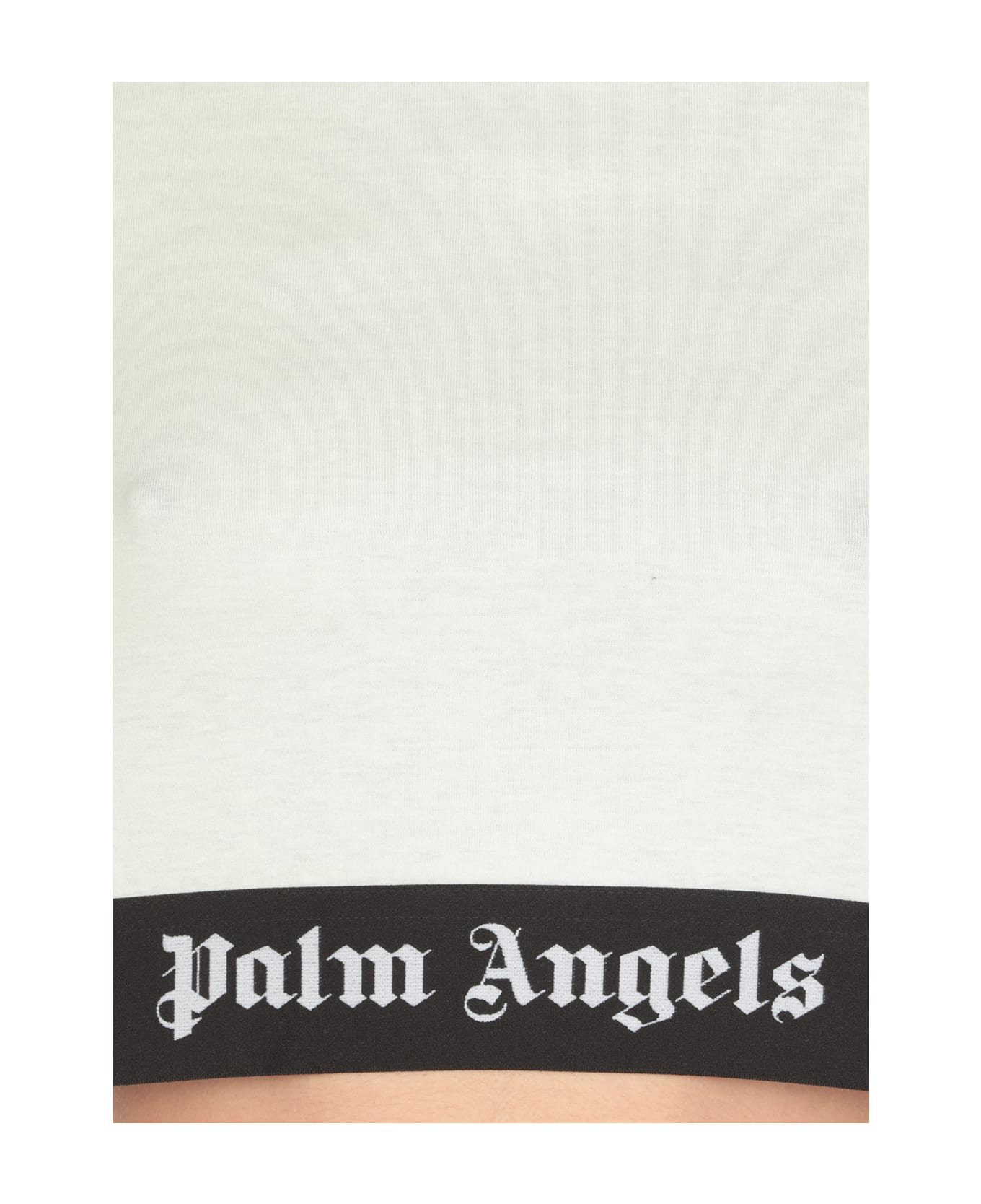Palm Angels Logo Tape Crop T-shirt - Green
