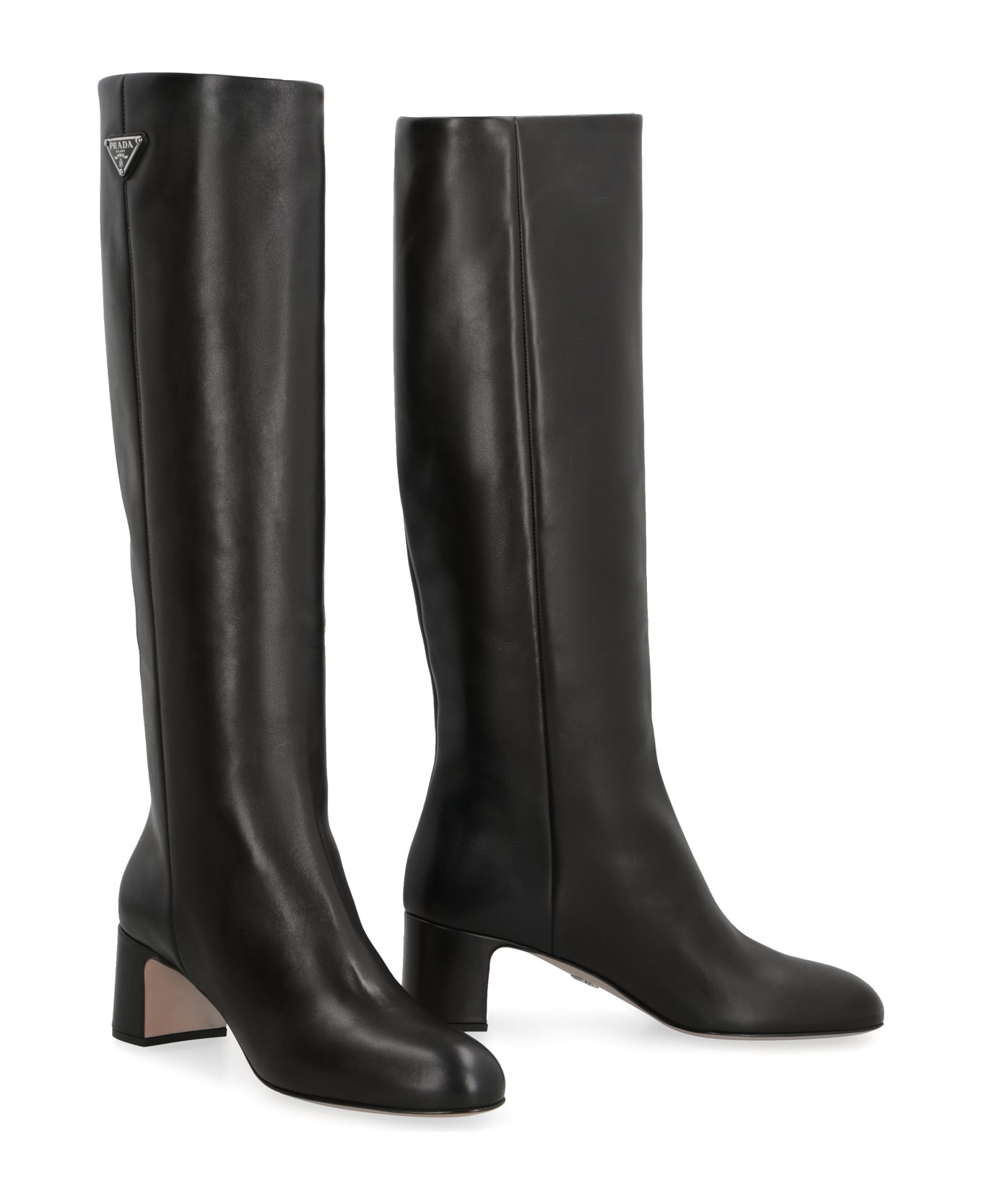 Prada Leather Boots - black