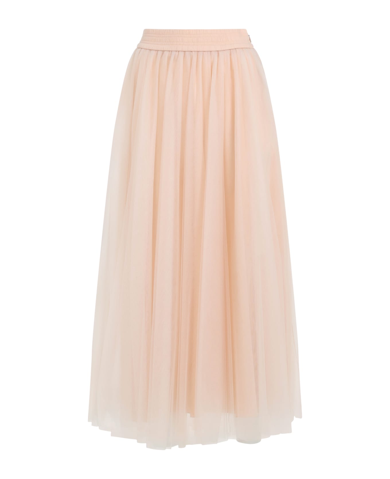 Fabiana Filippi Tulle Midi Skirt - Cipria
