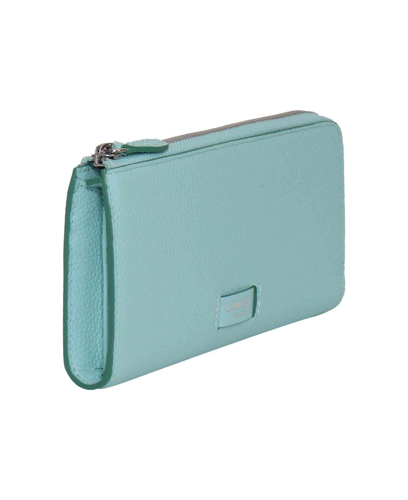 Lancel Light Blue Leather Wallet - GREEN
