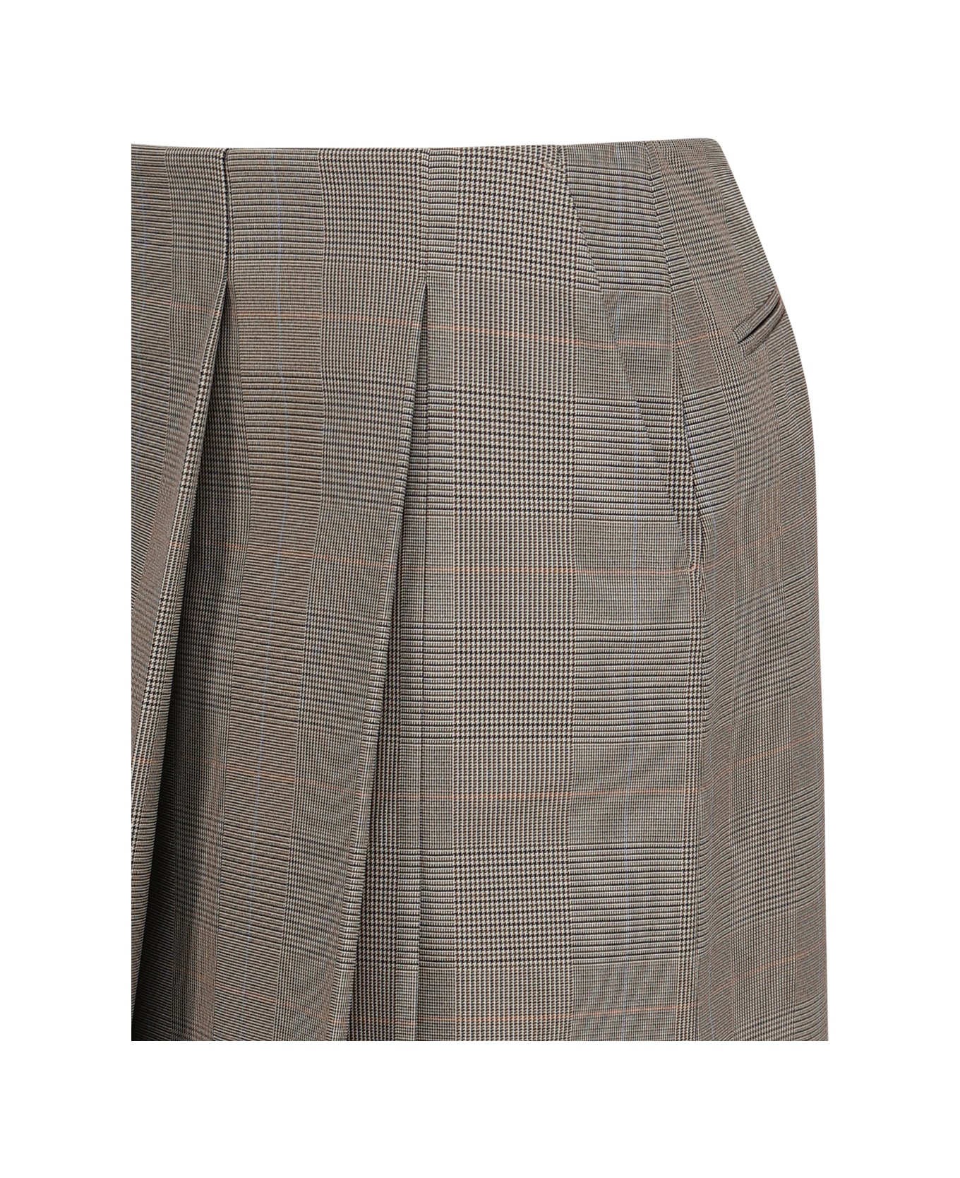 SportMax Checked Mini Skirt - NEUTRALS/BLACK