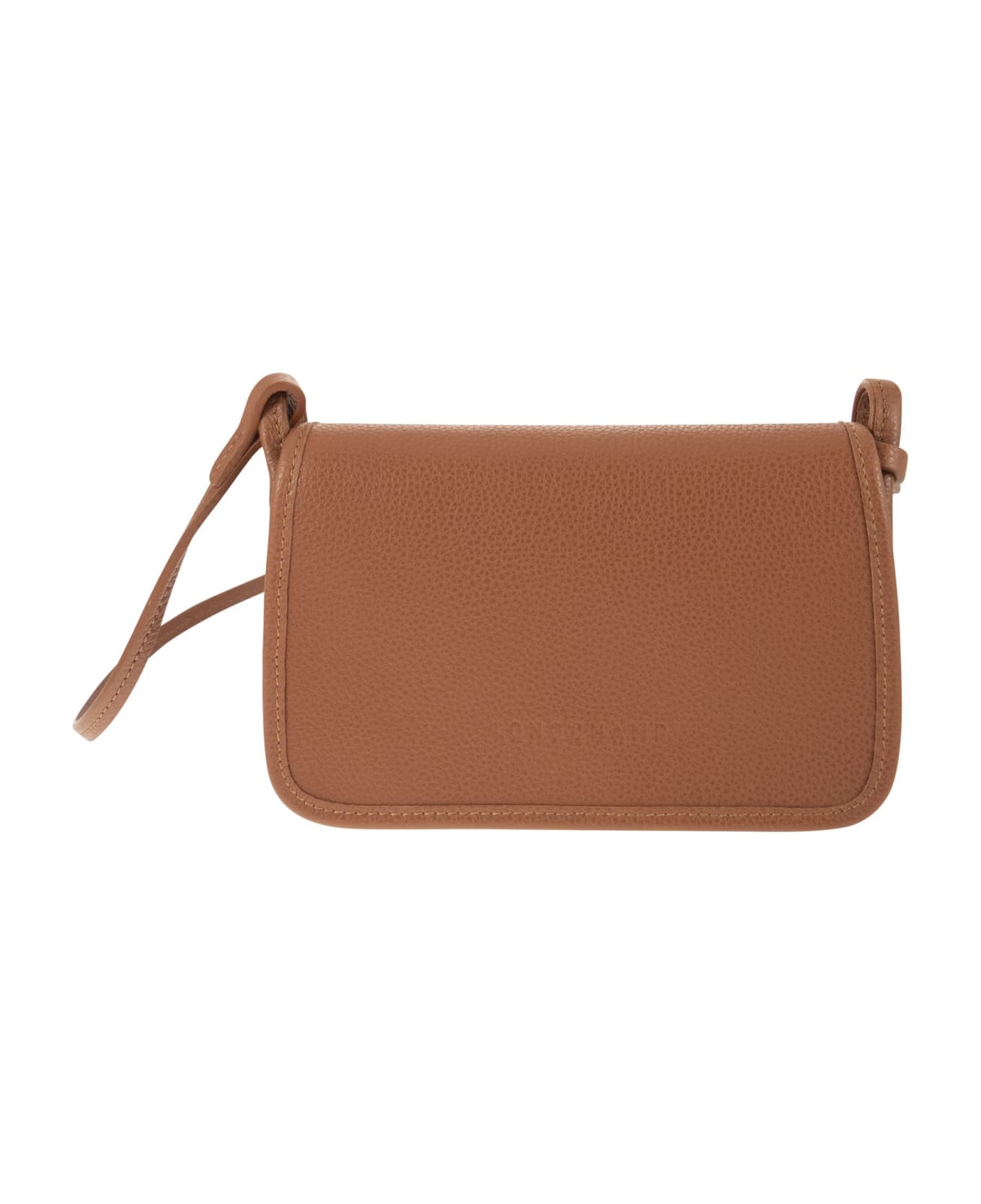 Longchamp Le Foulonne' - Wallet On Chain - Caramel